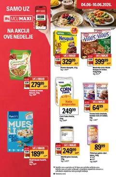 Maxi katalog - pregled Maxi kataloga - važi od 04.06.2026 | Strana: 20 | Proizvode: Žitarice, Ovsena kaša, Kikiriki puter, Puter