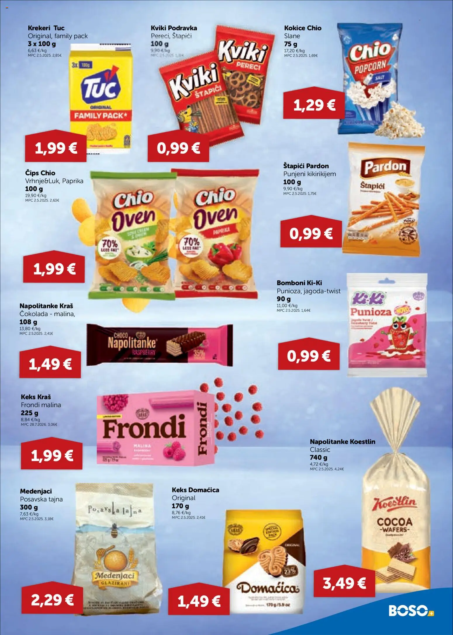 Boso katalog | vrijedi od 06.08.2026 | Stranica: 9 | Proizvodi: Keks, Kokice, Krekeri, Pereci