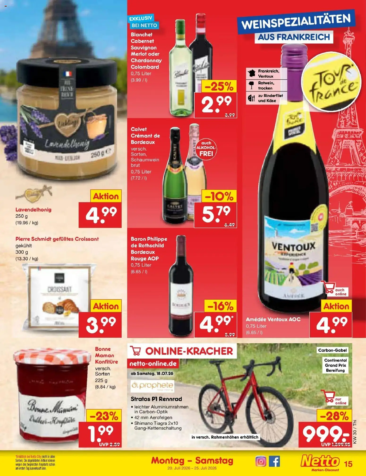 Netto Marken-Discount Prospekt Pirna – gültig ab 20.07.2026 | Seite: 25 | Produkte: Käse, Rinderfilet, Rouge, Croissant