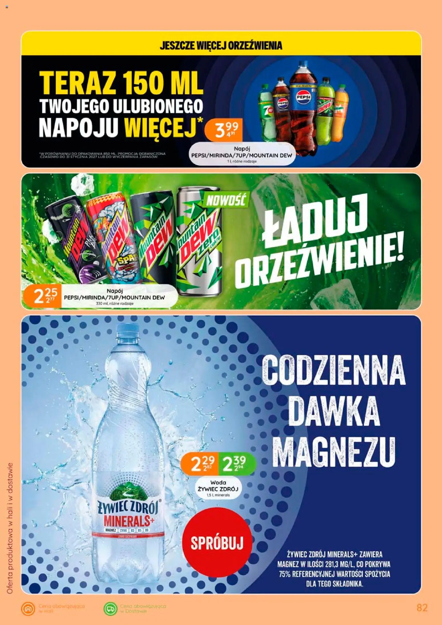 Eurocash gazetka od 17.09.2026 | Strona: 82 | Produkty: Woda żywiec, Woda Żywiec Zdrój, Pepsi, Woda