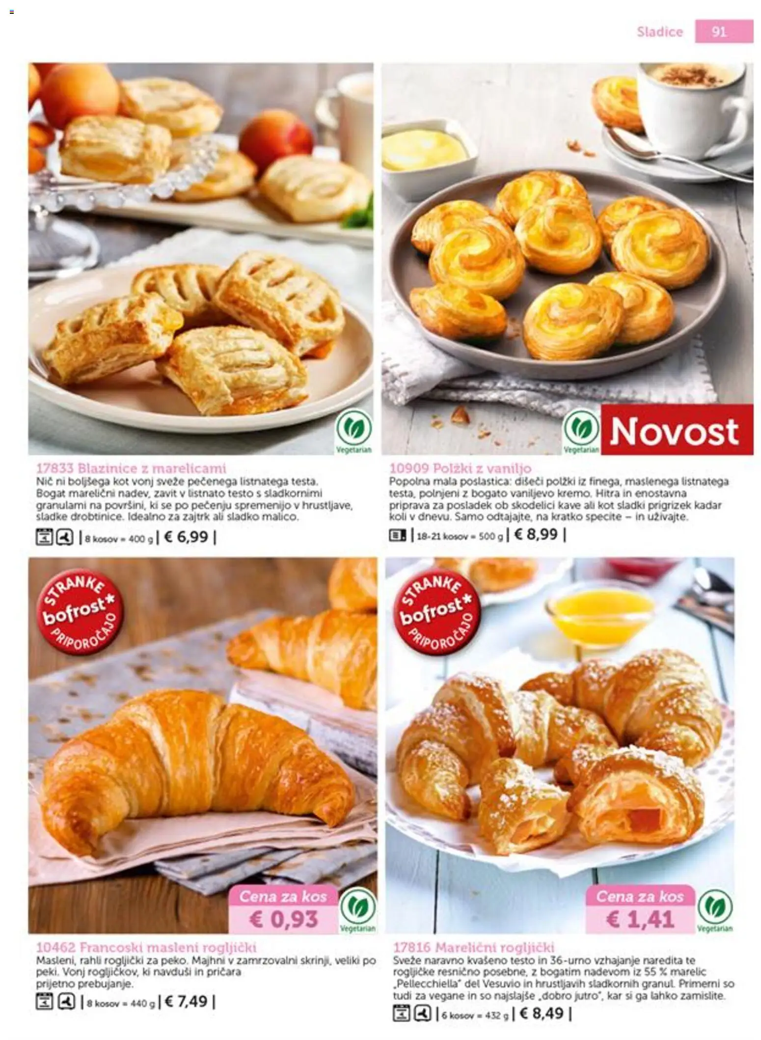 Novi Bofrost katalog ponudbe – veljaven od 01.07.2026 | Stran: 91 | Izdelki: Rogljički, Kos