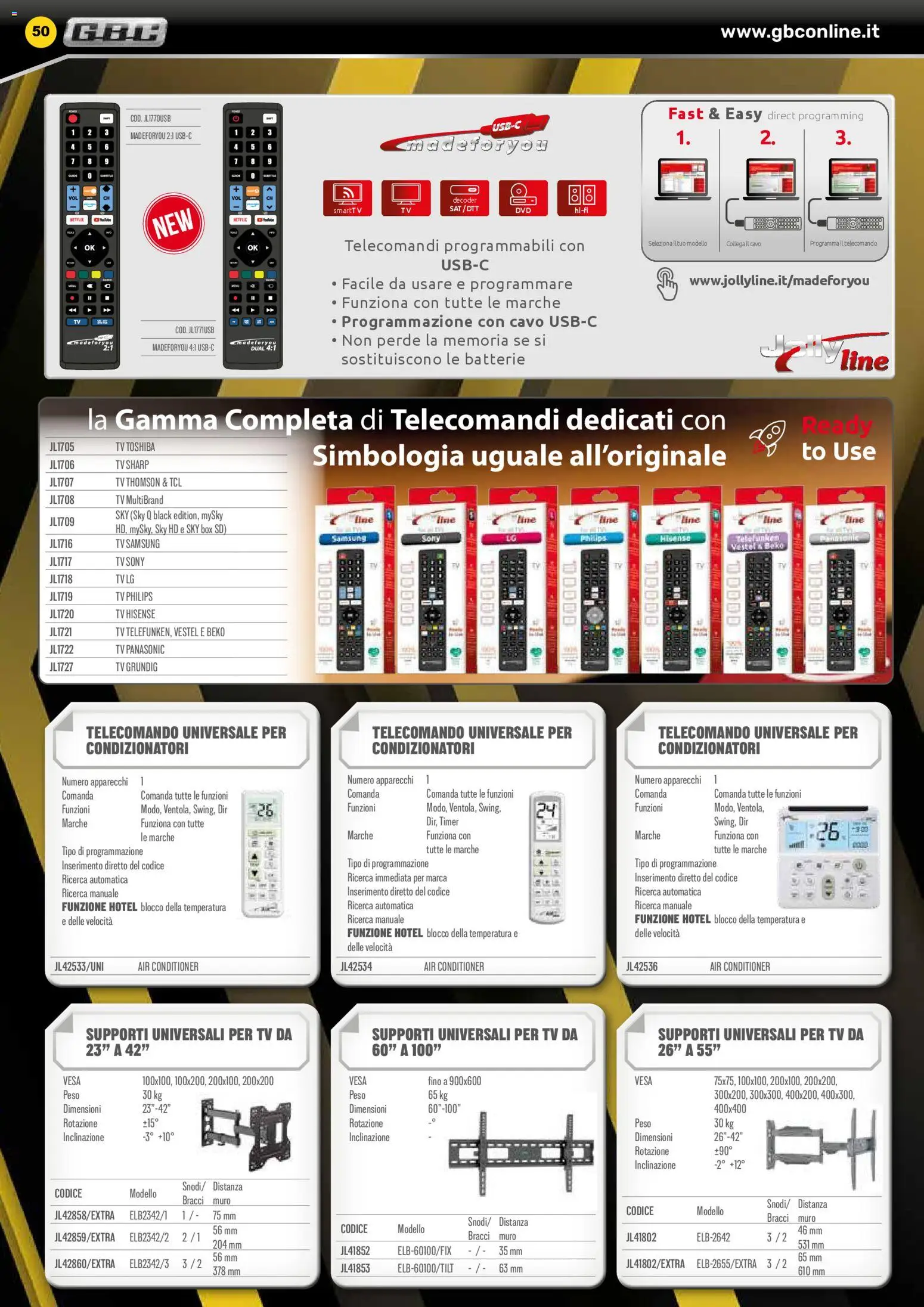 Volantino GBC del 06.02.2026 | Pagina: 50 | Prodotti: Tv samsung, Telecomando, Cavo, Batterie