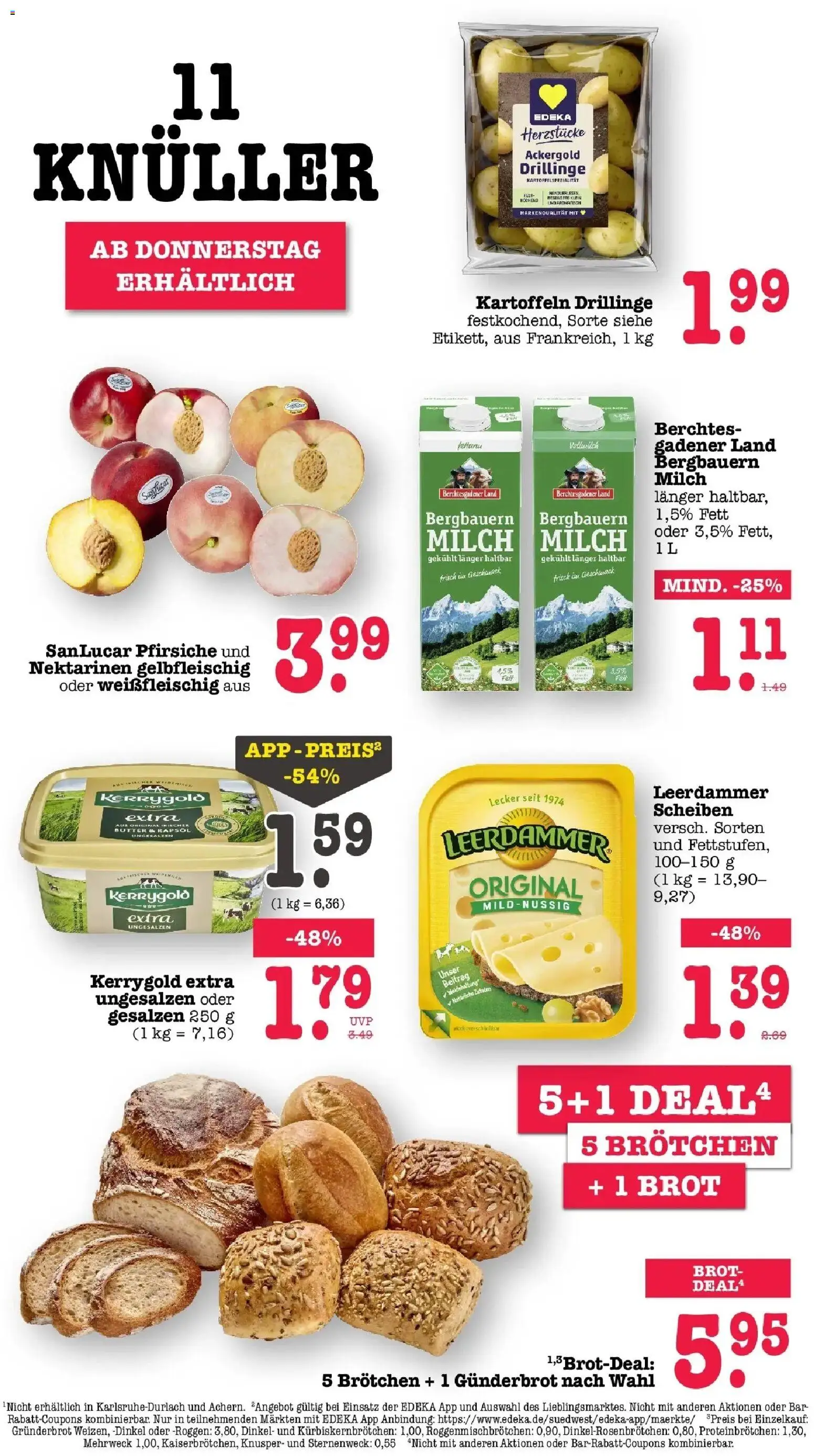 Edeka Prospekt Mainz-Weisenau (ab 31.08.2026) » Angebote Online | Seite: 67 | Produkte: Nektarinen, Leerdammer, Kartoffeln, Brot