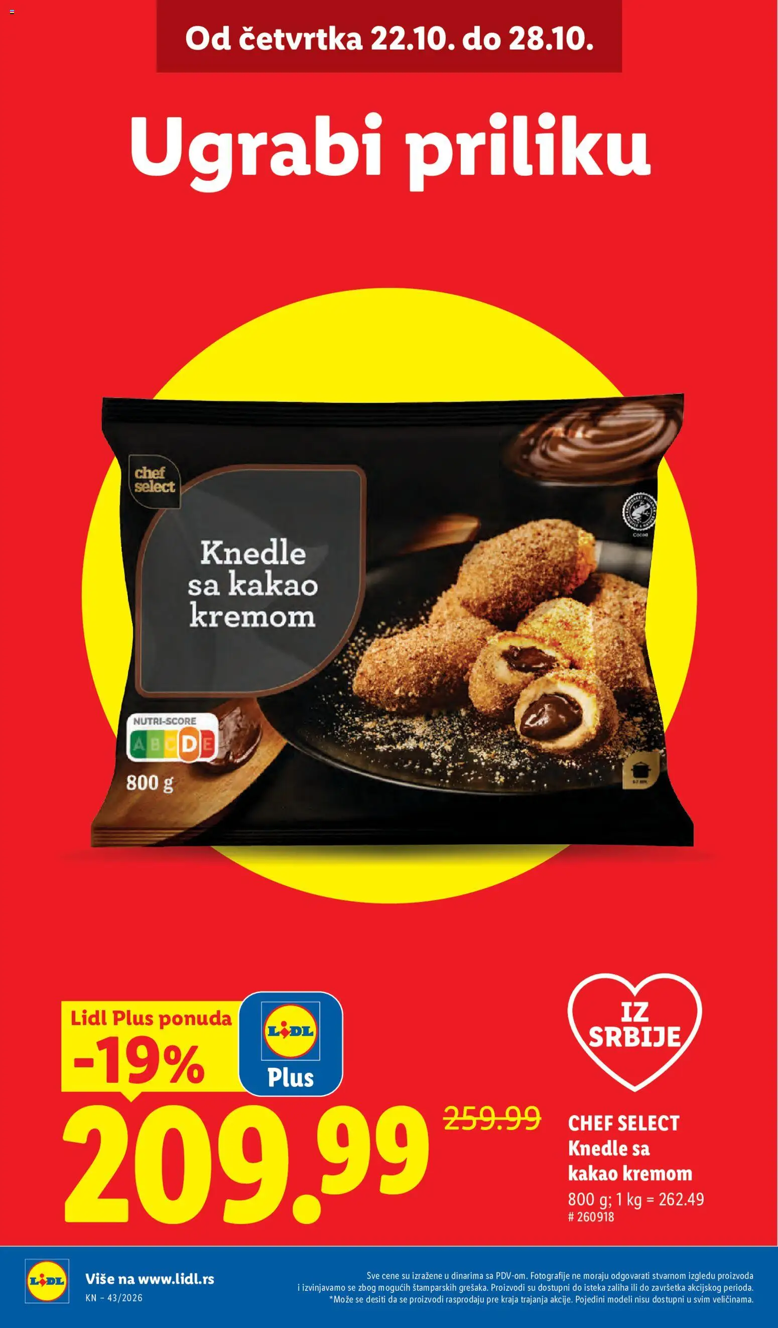 Lidl katalog - važi od 22.10.2026 | Strana: 6 | Proizvode: Kakao, Knedle