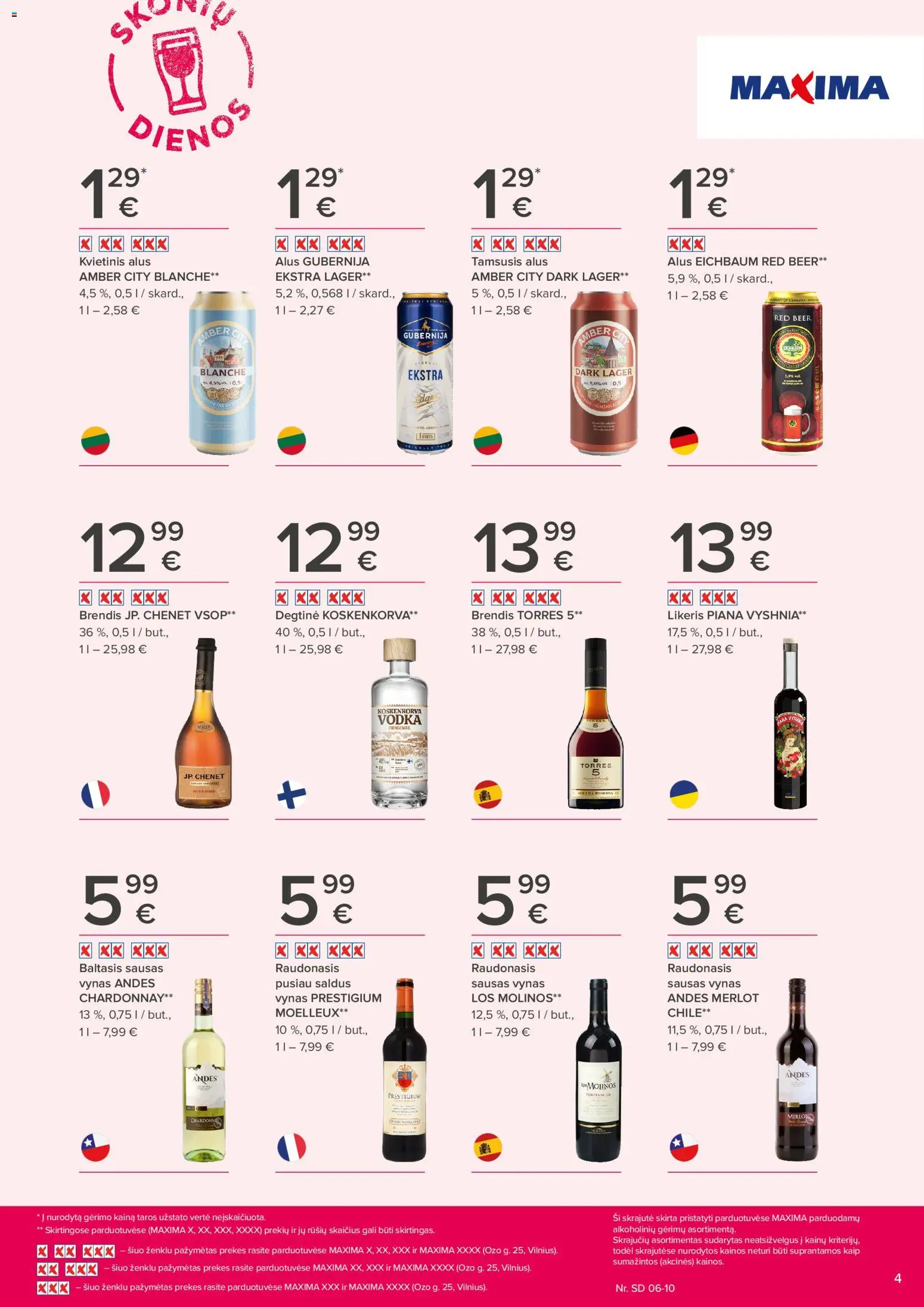 MAXIMA akcijos nuo 28.05.2026 | Puslapis: 4 | Prekių: Degtinė, Vynas, Alus