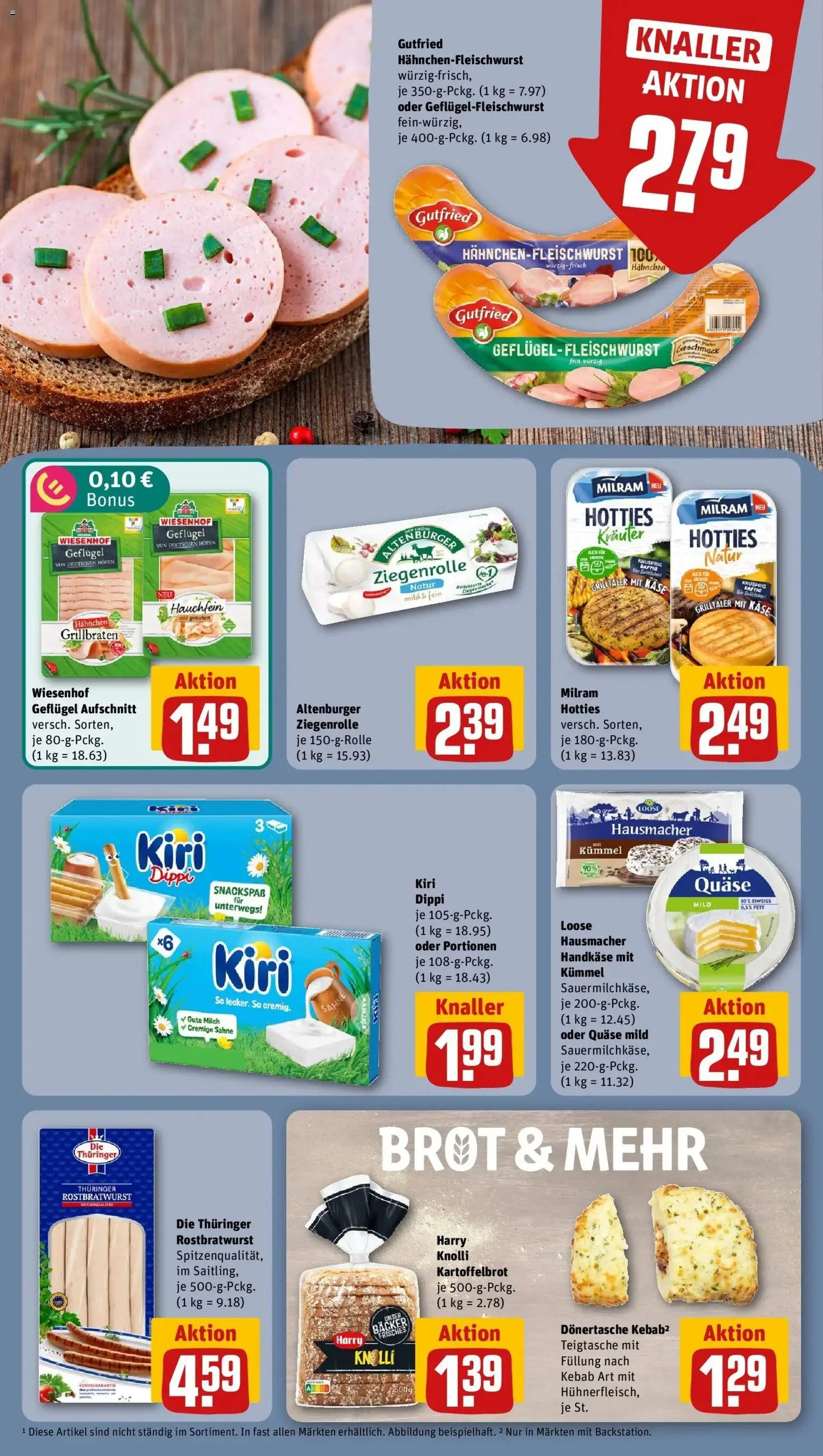 REWE Prospekt ab 03.08.2026 zum Blättern » Angebote | Seite: 12 | Produkte: Hahnchen, Käse, Milram, Sahne