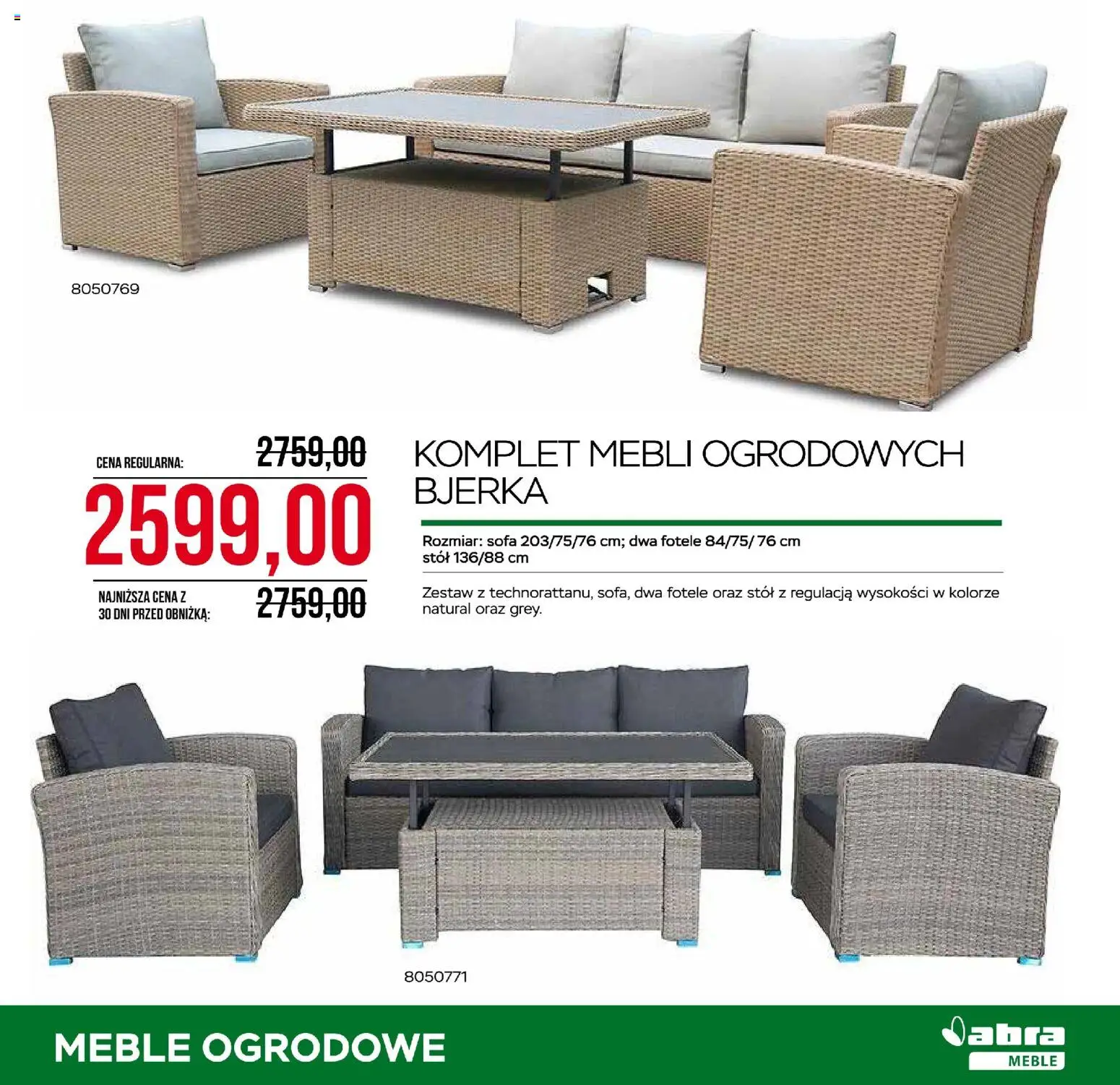 Abra meble gazetka od 27.05.2026 | Strona: 17 | Produkty: Sofa, Stół, Meble ogrodowe