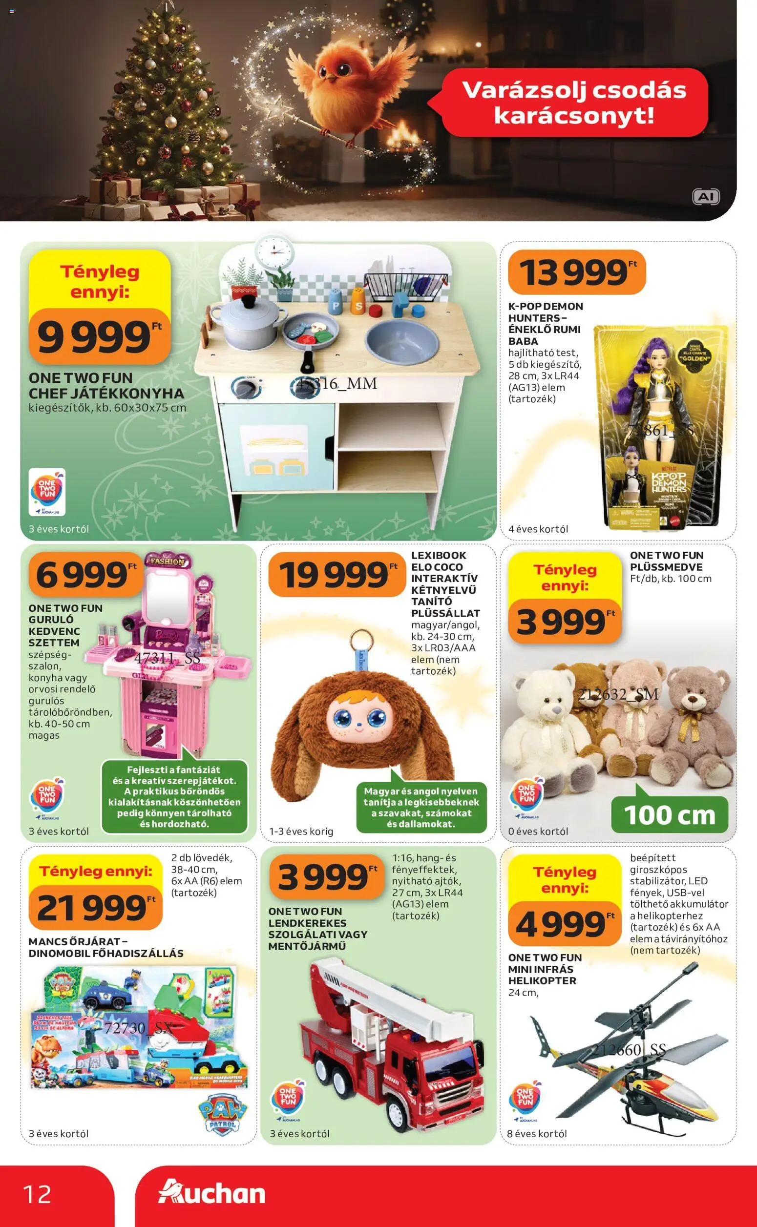 Auchan akciós ujság - amely érvényes a következő dátumtól: 2026.10.22. | Oldal: 12 | Termékek: Akkumulátor, Elem, LED, Baba