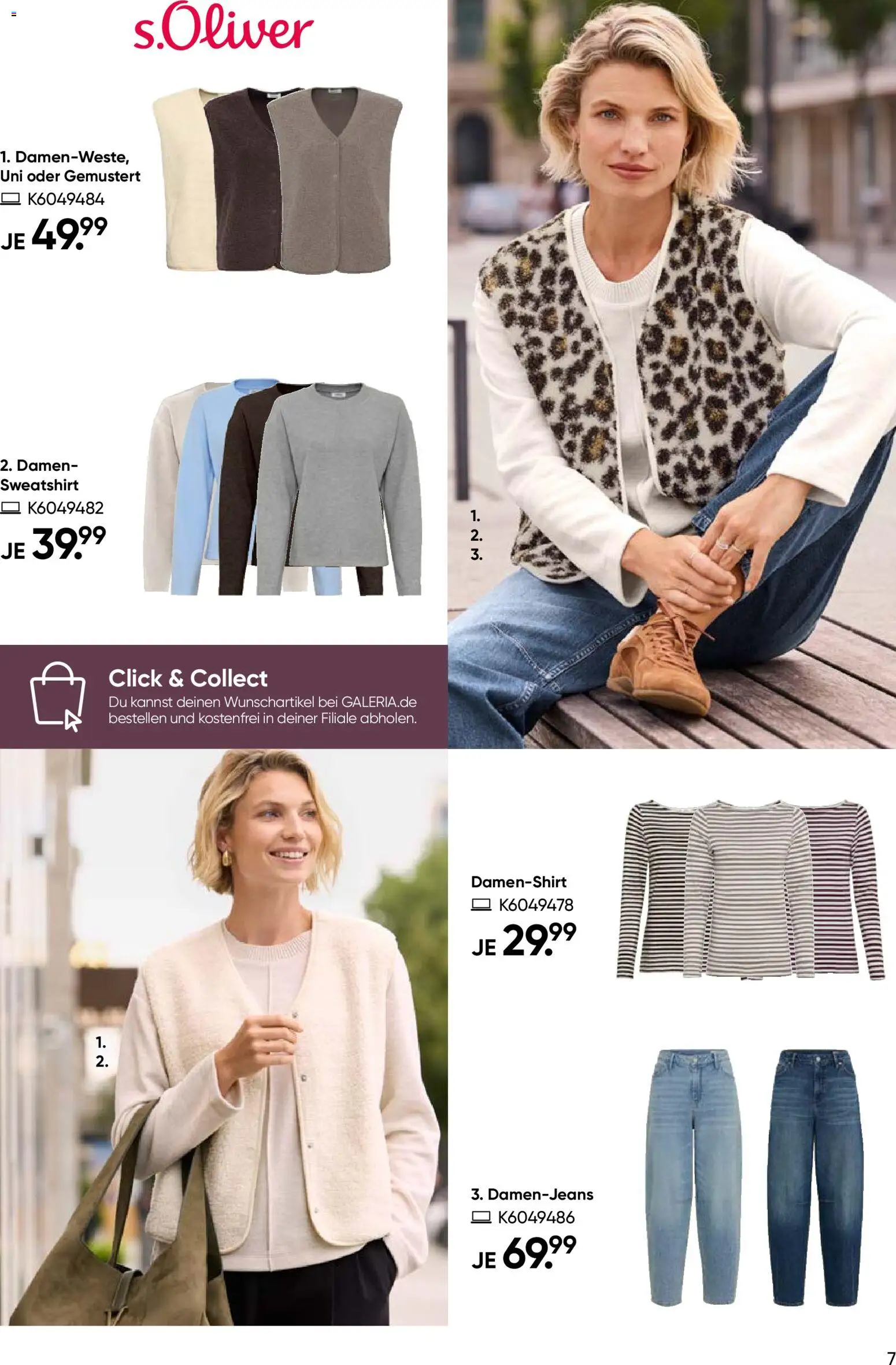 Galeria Karstadt Kaufhof Prospekt – gültig ab 02.09.2026 | Seite: 7 | Produkte: Sweatshirt