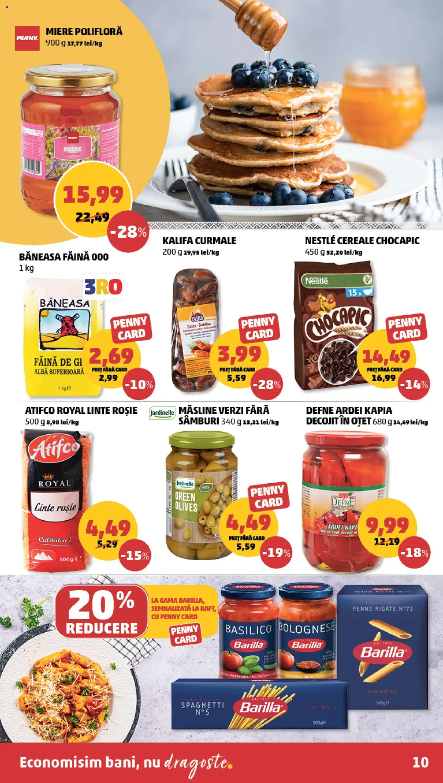 Noul catalog PENNY – valabil de la 15.04.2026 | Pagină: 10 | Produse: Miere polifloră, Măsline, Ardei, Făină