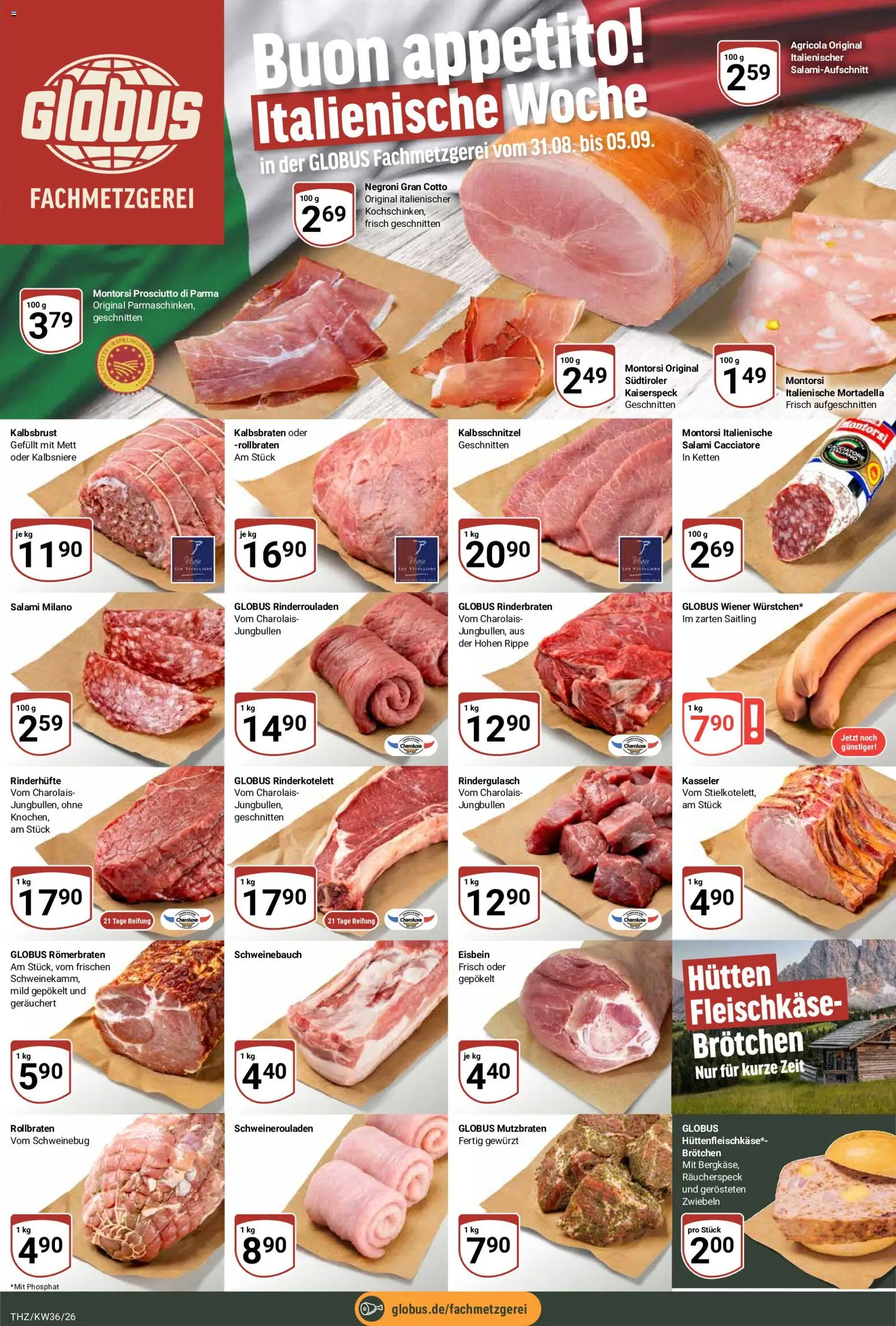 Globus Prospekt Theißen – gültig ab 31.08.2026 | Seite: 10 | Produkte: Rinderrouladen, Rinderbraten, Zwiebeln, Salami