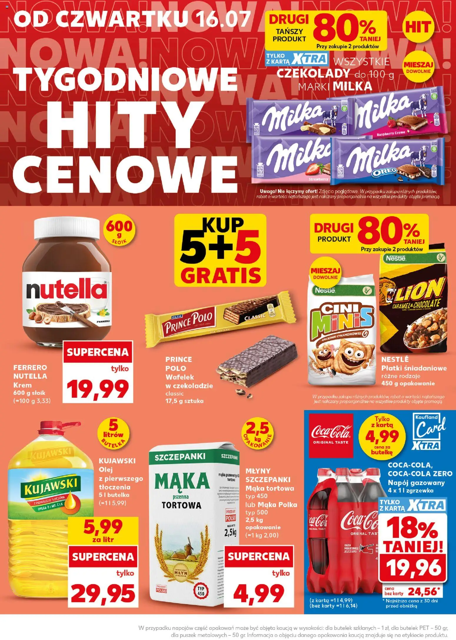 Kaufland Polsko leták - Mocny start od 20.07.2026 | Strana: 8 | Produkty: Milka, Krém, Karty, Nutella