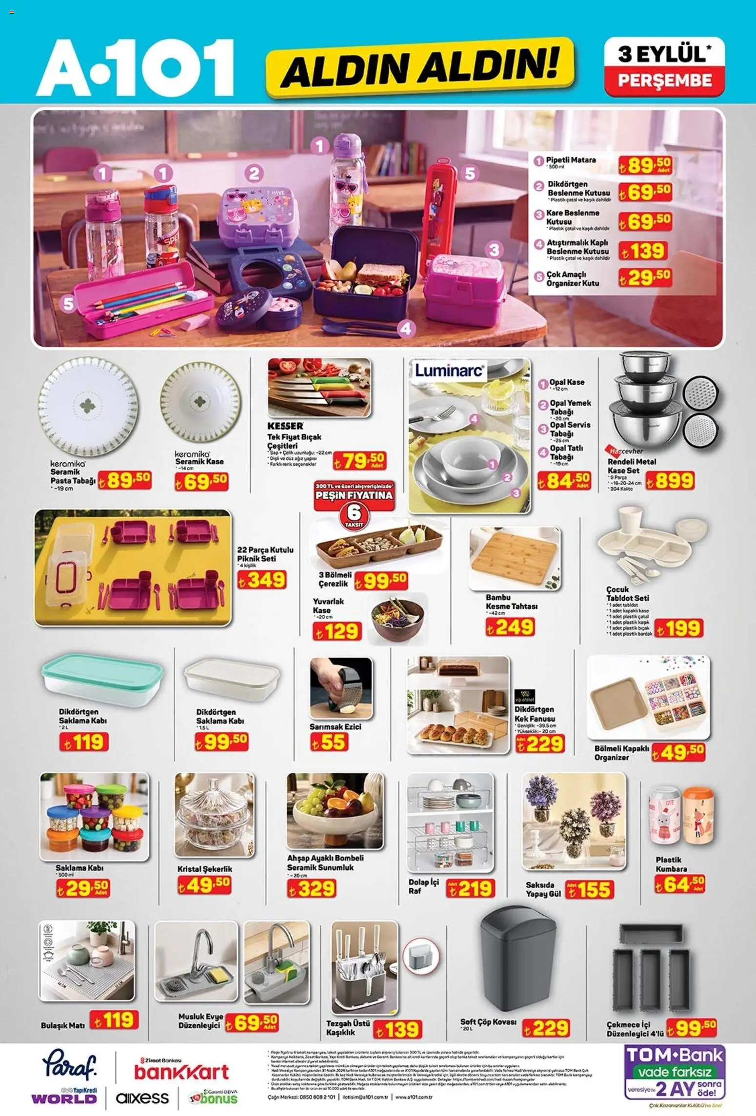A101 - Katalog Aldın Aldın - 03 Eylül 2026 tarihinden itibaren geçerlidir | Sayfa: 8 | Ürünler: Çatal, Gül, Bardak, Sarımsak