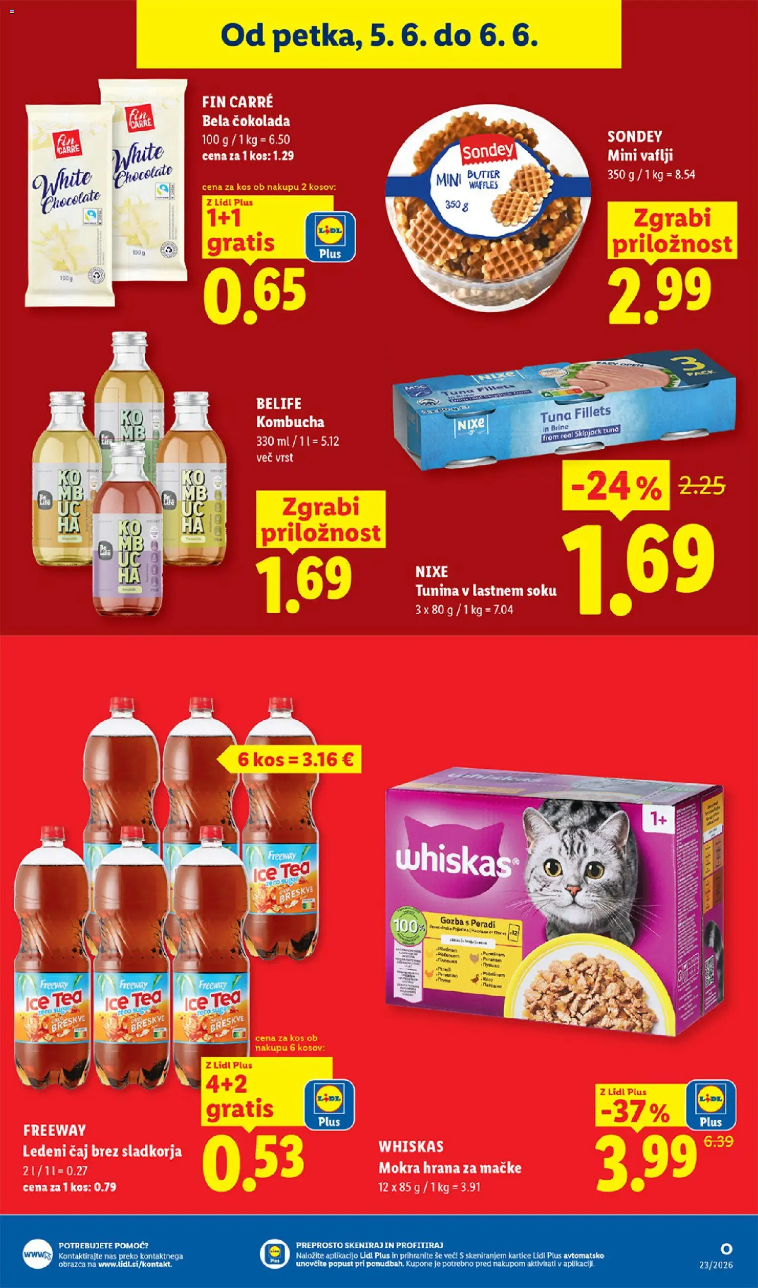 Novi Lidl katalog ponudbe – veljaven od 04.06.2026 | Stran: 45 | Izdelki: Vaflji, Ledeni čaj, Cokolada, Caj