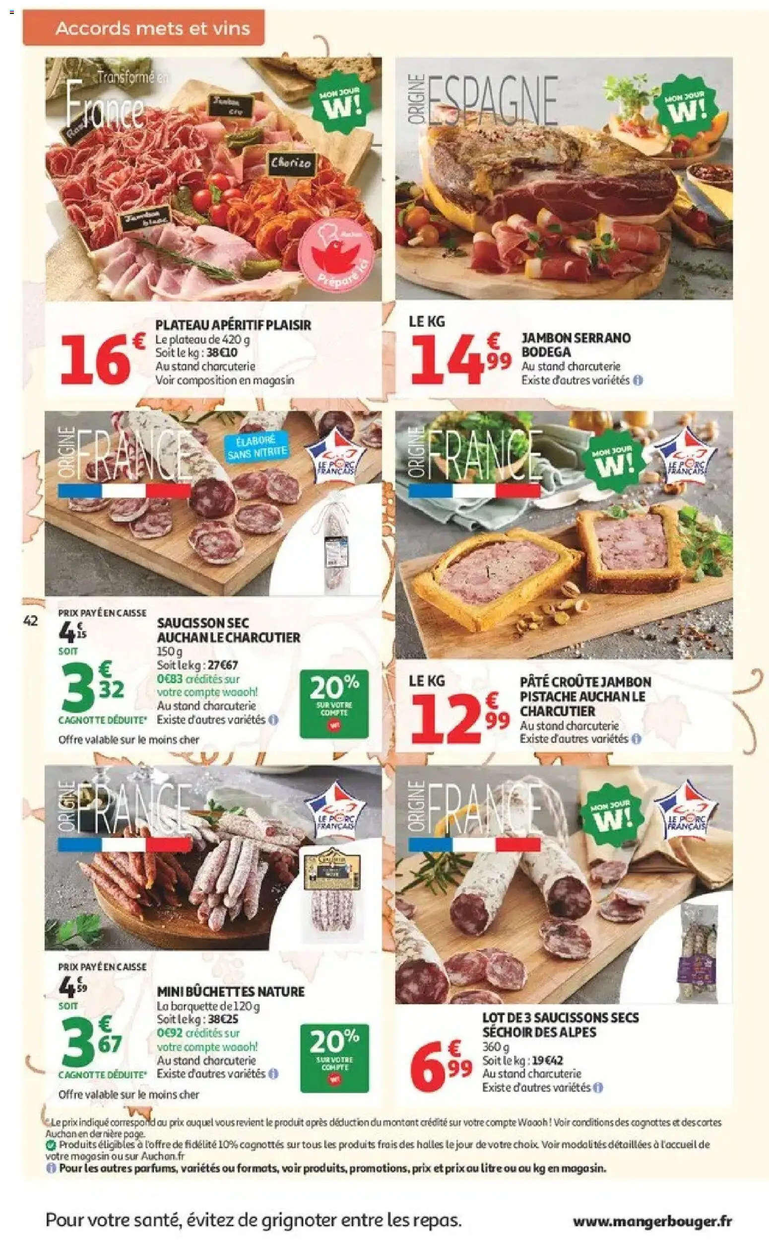{H1} | Page: 42 | Produits: Pâté en croûte, Saucisson, Plateau, Pâte