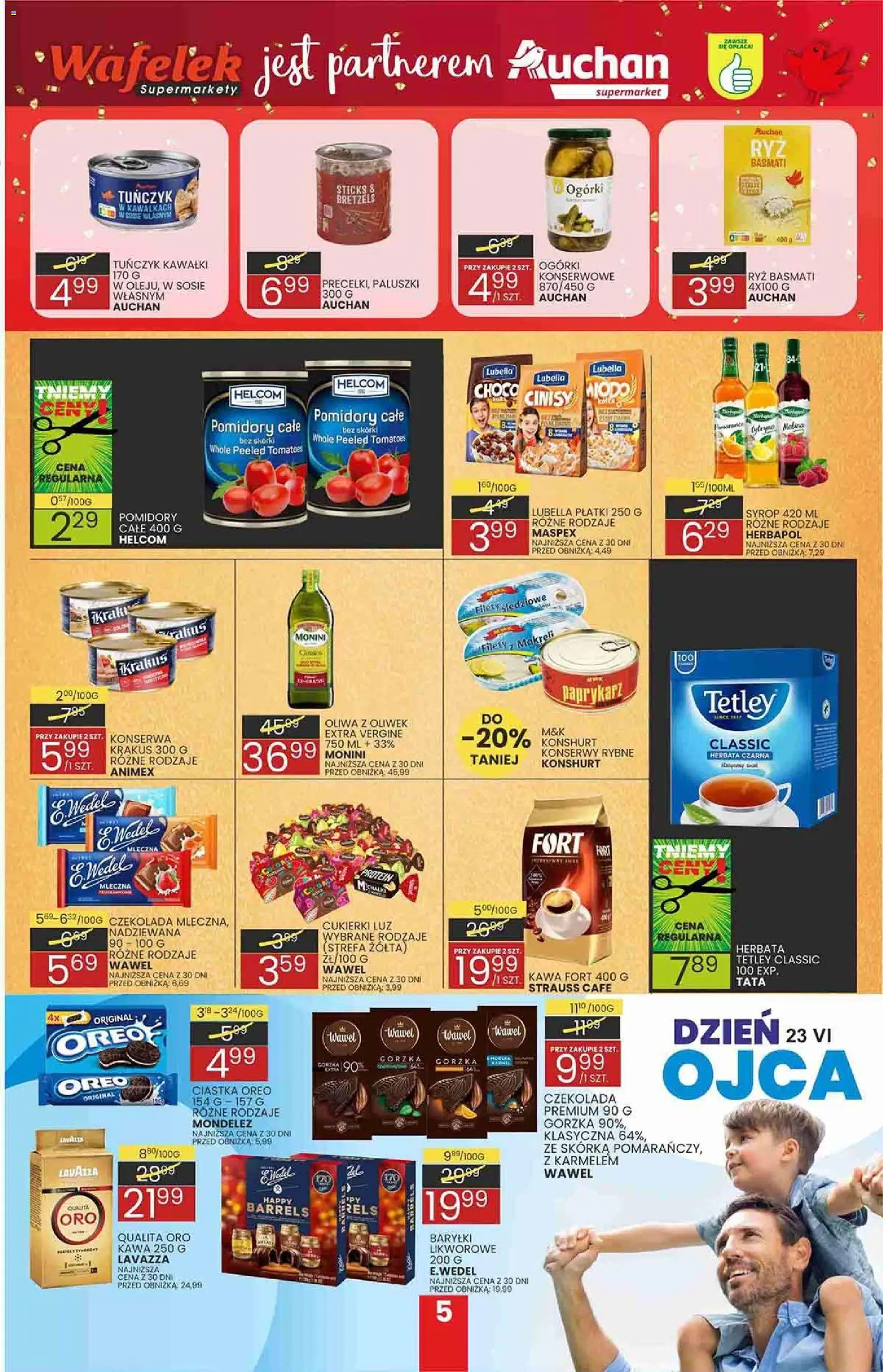 Wafelek gazetka od 16.06.2026 | Strona: 5 | Produkty: Tuńczyk, Paluszki, Pomidory, Ryż