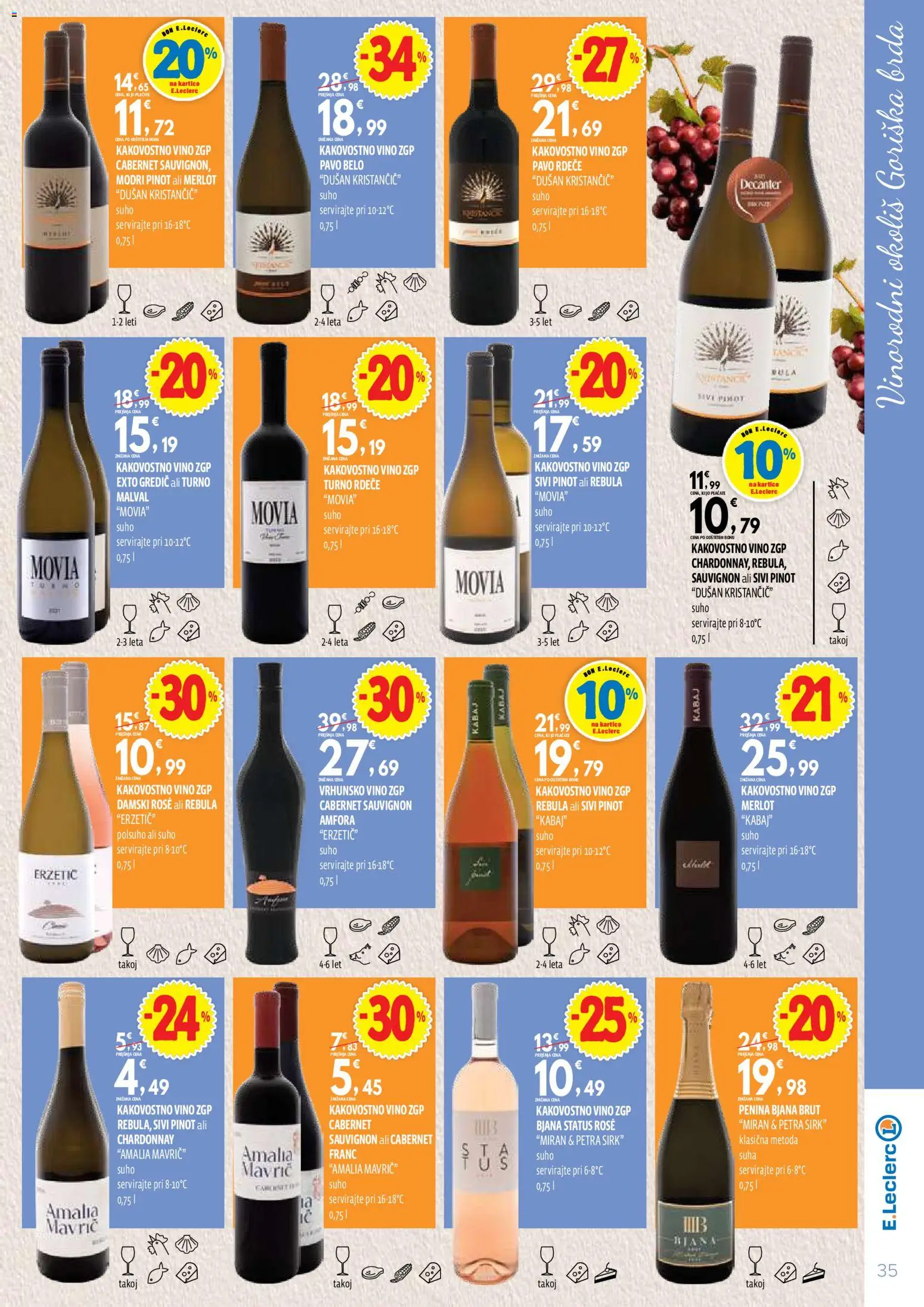 Novi E.leclerc katalog ponudbe – veljaven od 13.10.2026 | Stran: 35 | Izdelki: Penina, Vino