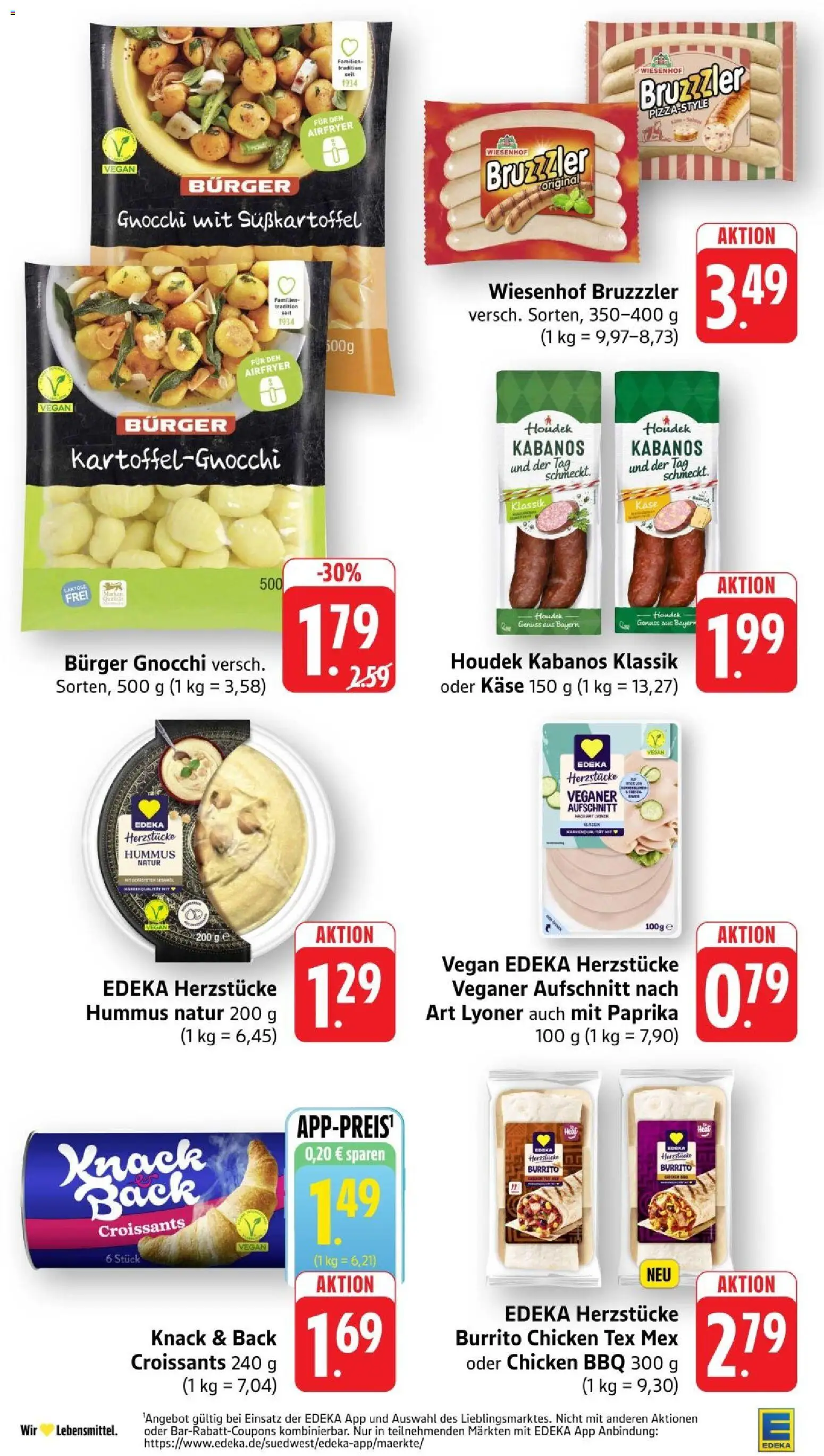 Edeka Prospekt Stuttgart – gültig ab 17.08.2026 | Seite: 20 | Produkte: Gnocchi, Burger, Paprika, Hummus