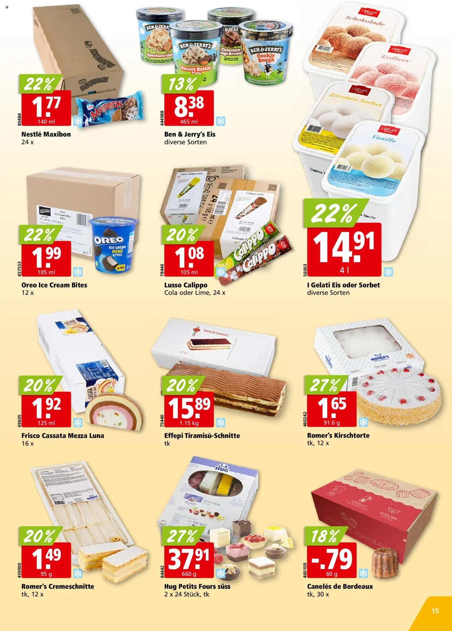 Aligro aktionen Chavannes, Matran, Genf, Sitten – gültig ab 19.10.2026 | Seite: 15 | Produkte: Zitronen, Butter, Schokolade, Eis