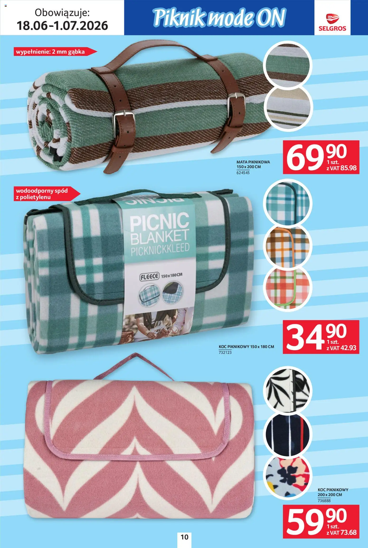 Selgros cash&carry gazetka - Urlop od 18.06.2026 | Strona: 10 | Produkty: Koc, Gąbka