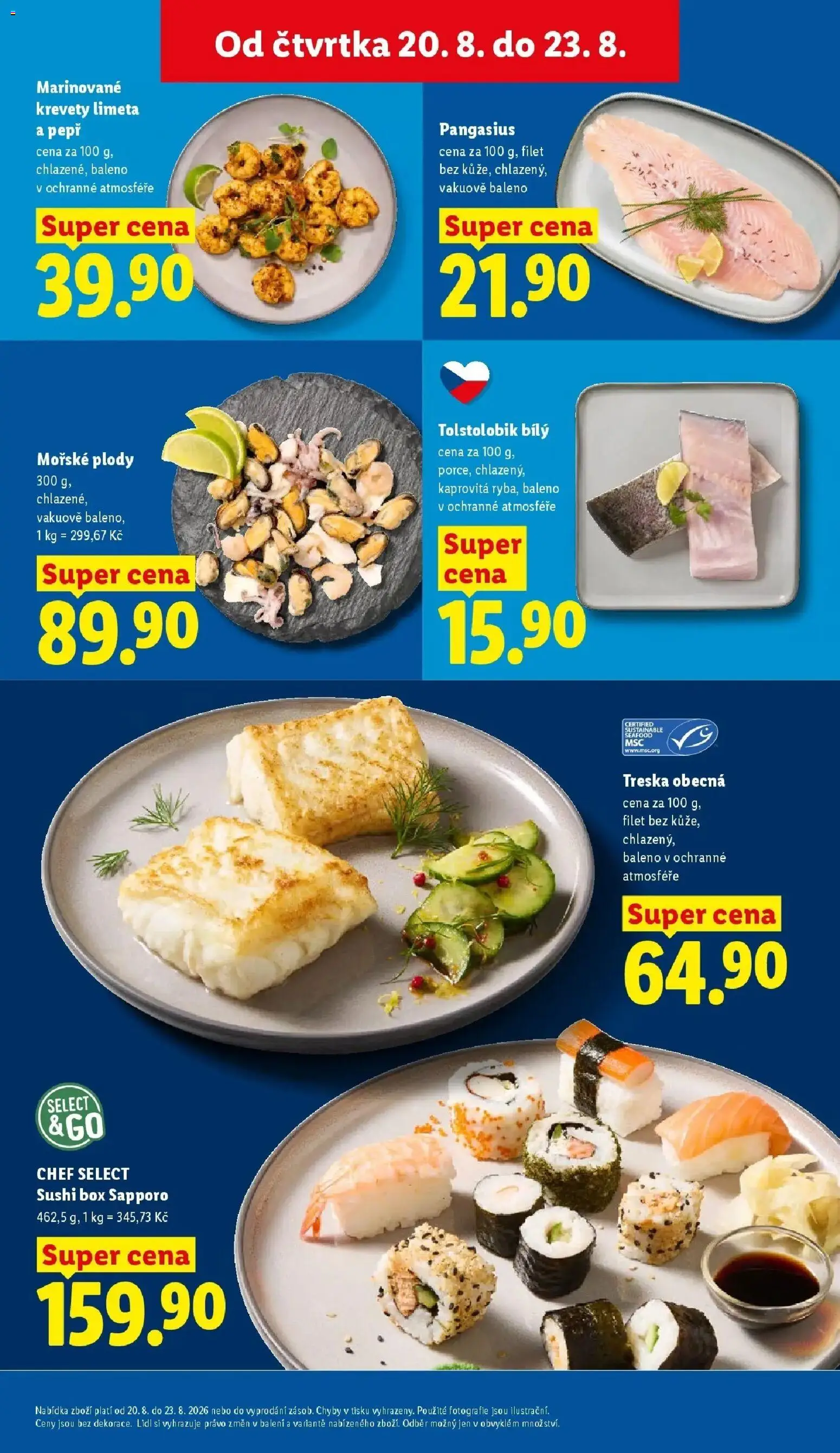 Lidl leták od 20.08.2026 - Nový akční leták | Strana: 17 | Produkty: Box, Treska, Sushi box, Krevety