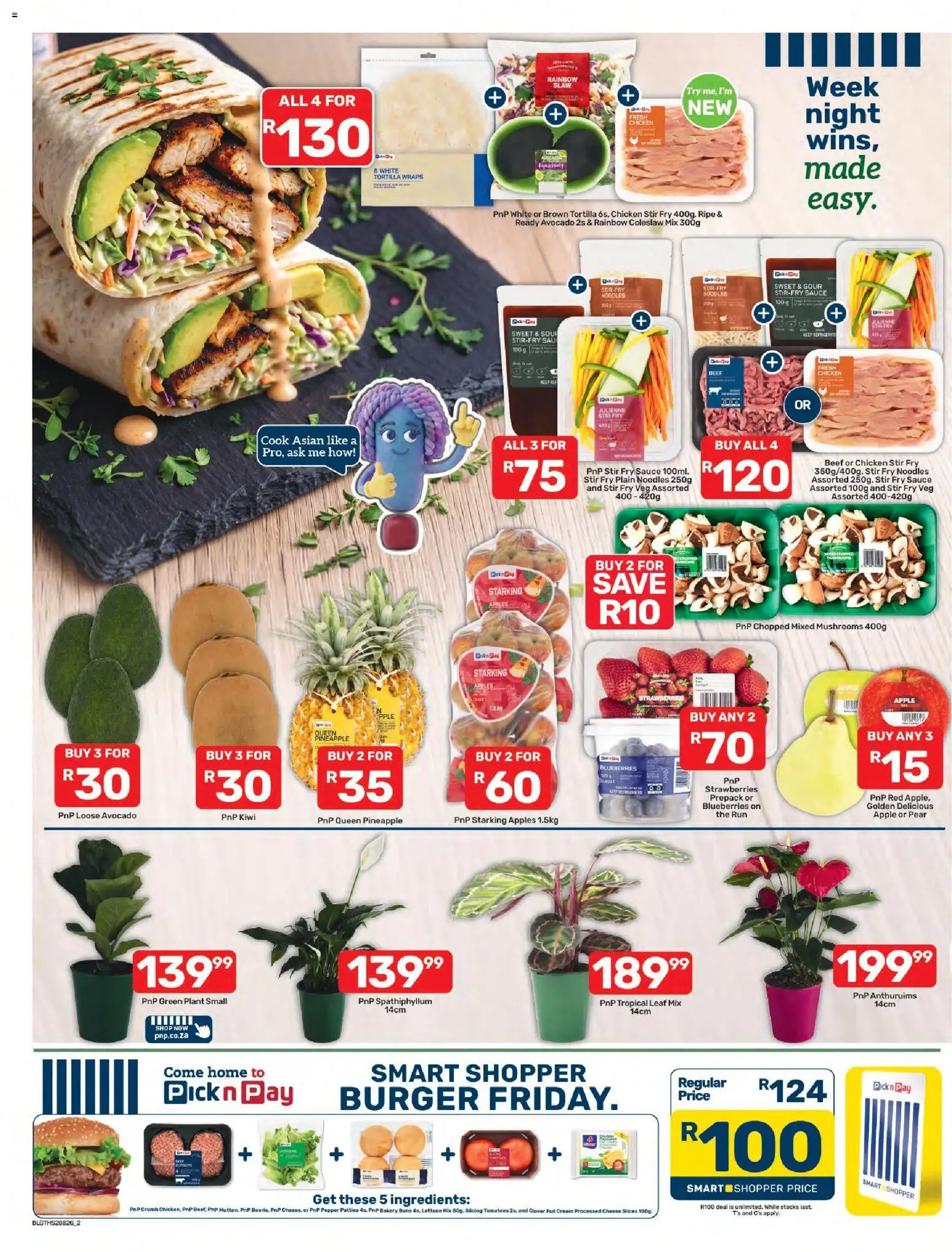 New Pick n Pay catalogue – valid from 28/09/2026 | Page: 2 | Products: Bakery, Chicken, Tomatoes, Strawberries