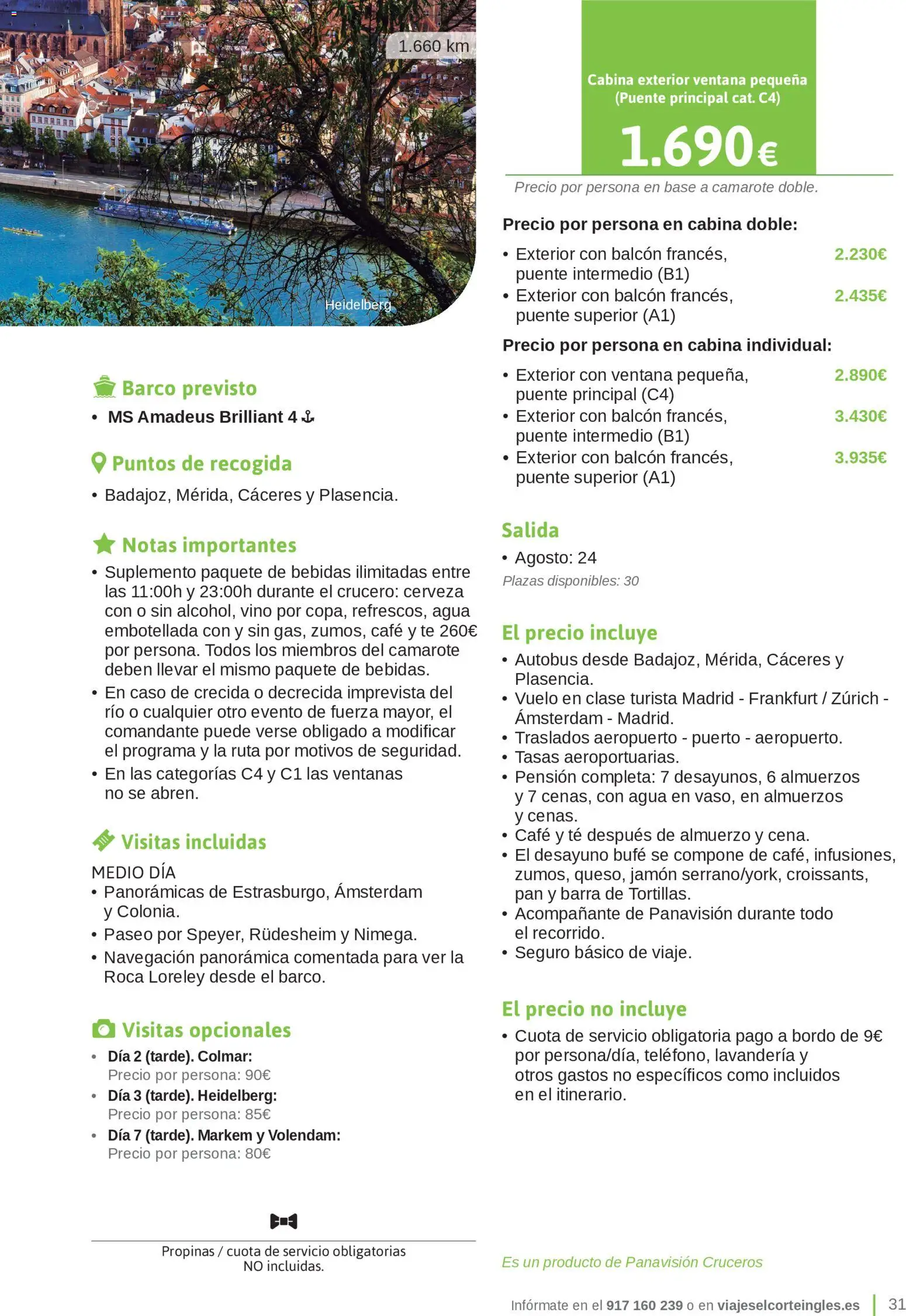 Viajes El Corte Inglés Junta de Extremadura │ válido desde el 01.03.2026 | Página: 31 | Productos: Jamón, Vino, Cerveza, Té