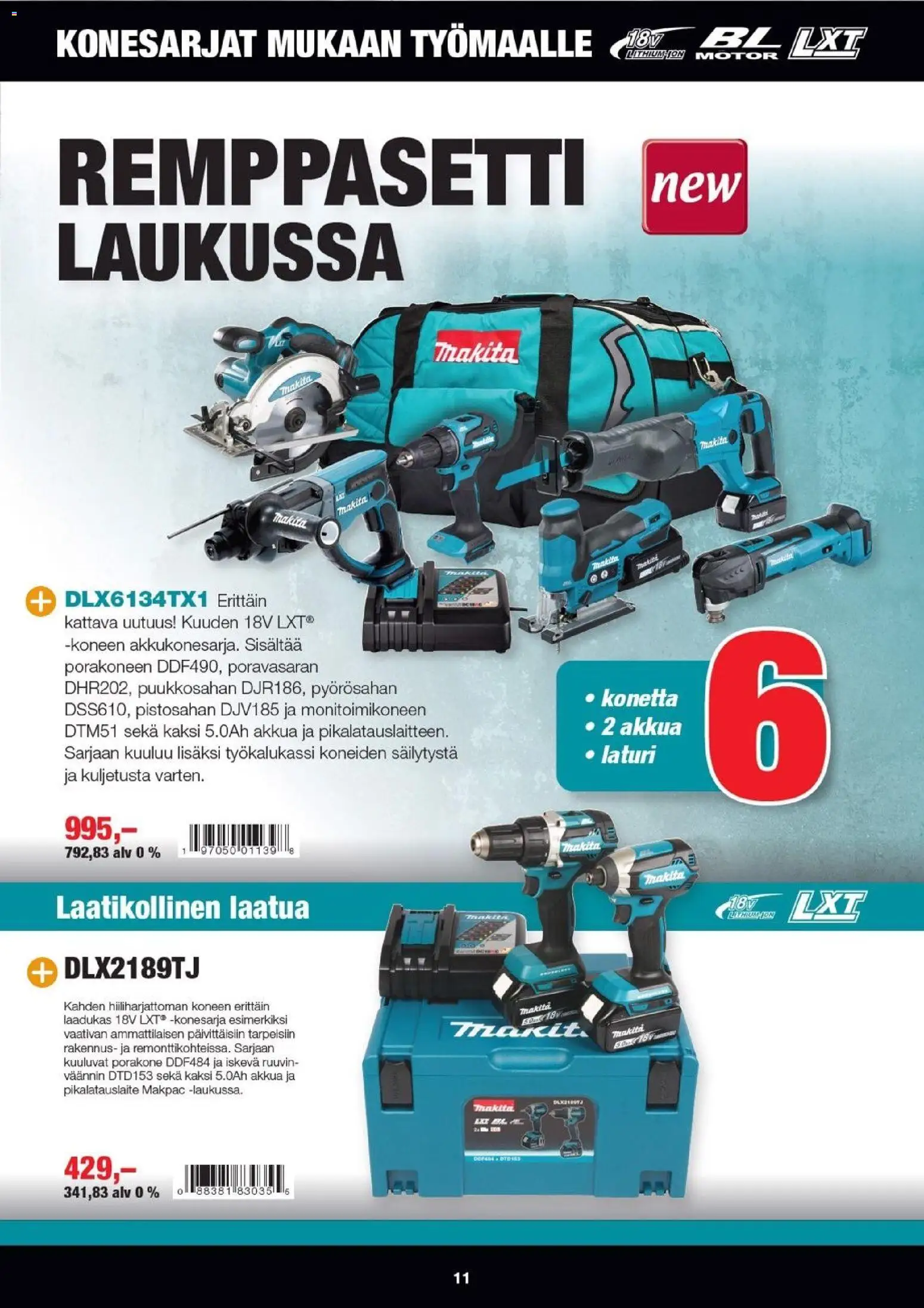 Makita tarjoukset – voimassa 01/01/2026 alkaen | Sivu: 11 | Tuotteet: Laturi