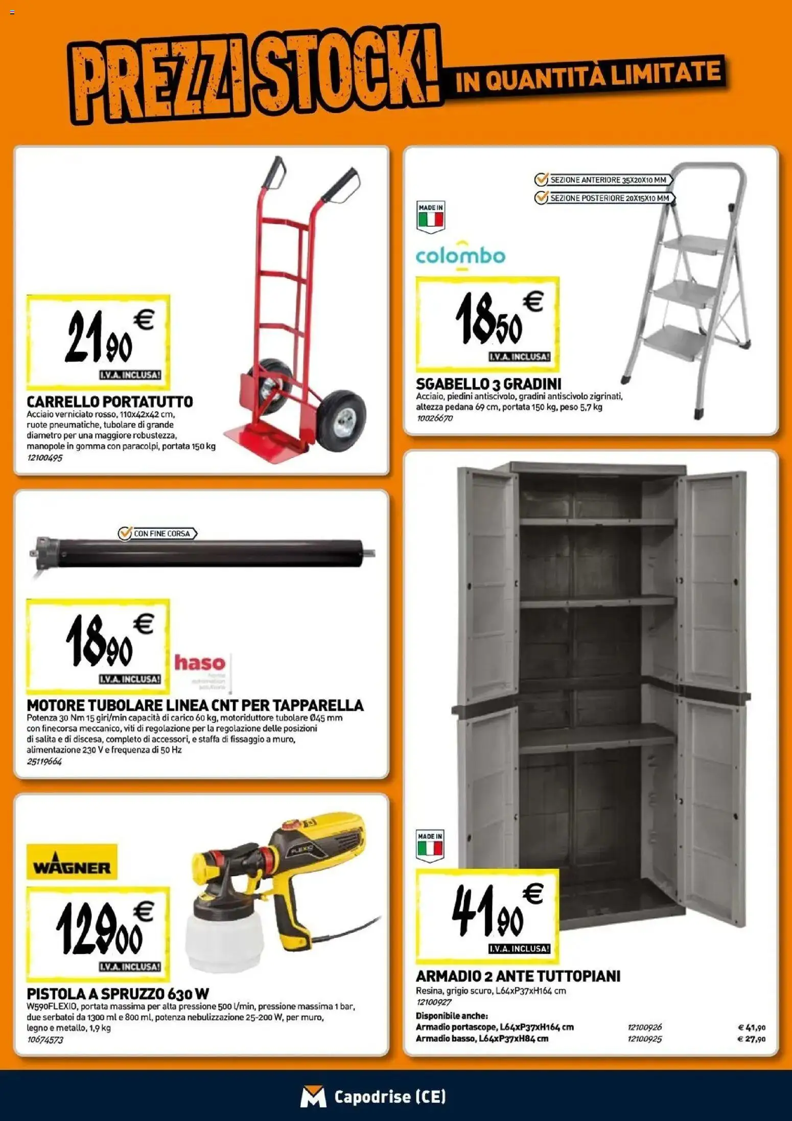Volantino TECNOMAT del 24/09/2026 | Pagina: 18 | Prodotti: Carrello, Sgabello, Armadio