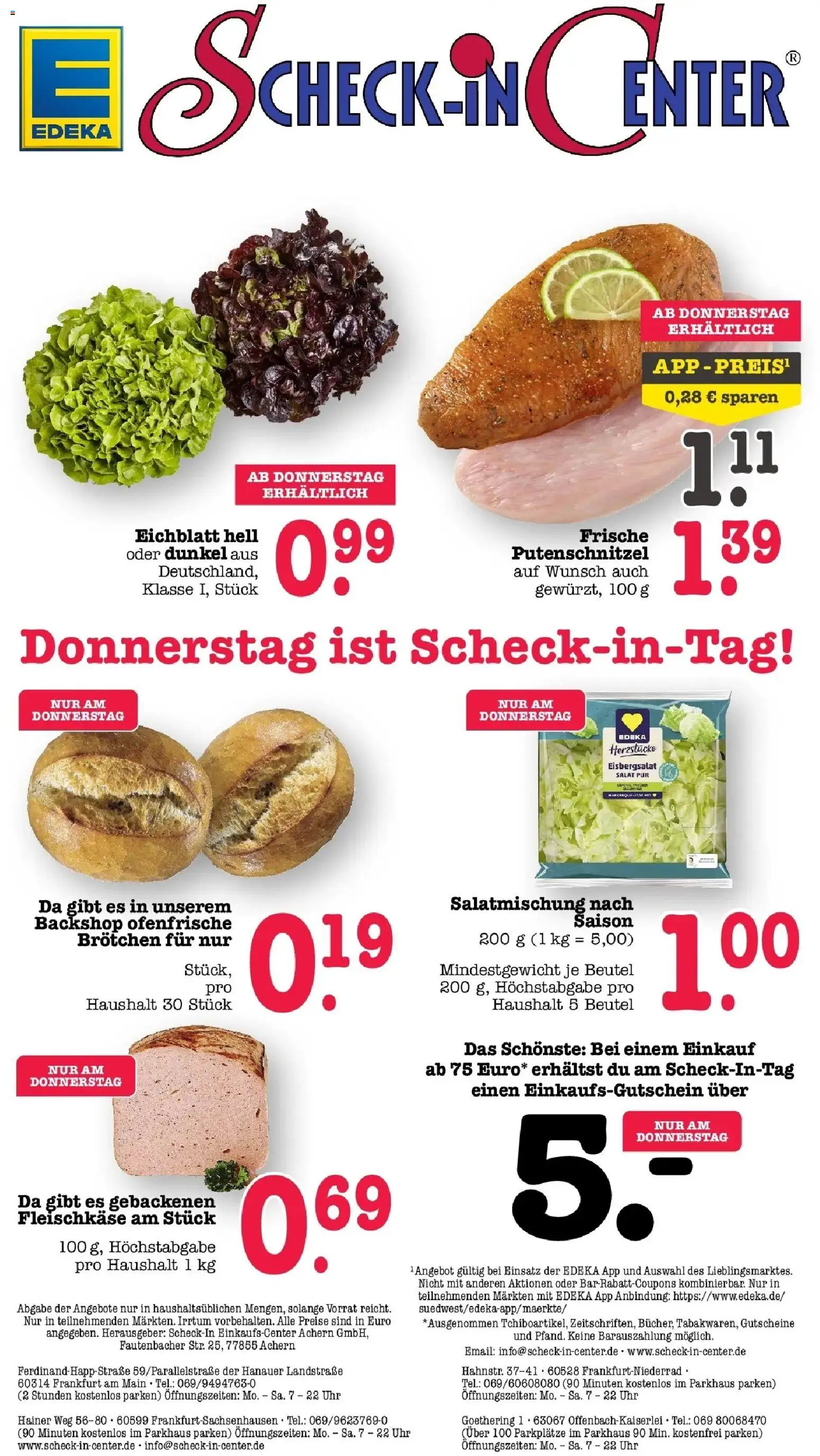 Edeka Prospekt Frankfurt Am Main (ab 07.09.2026) » Angebote Online | Seite: 61 | Produkte: Eisbergsalat, Ofenfrische, Putenschnitzel, Uhr