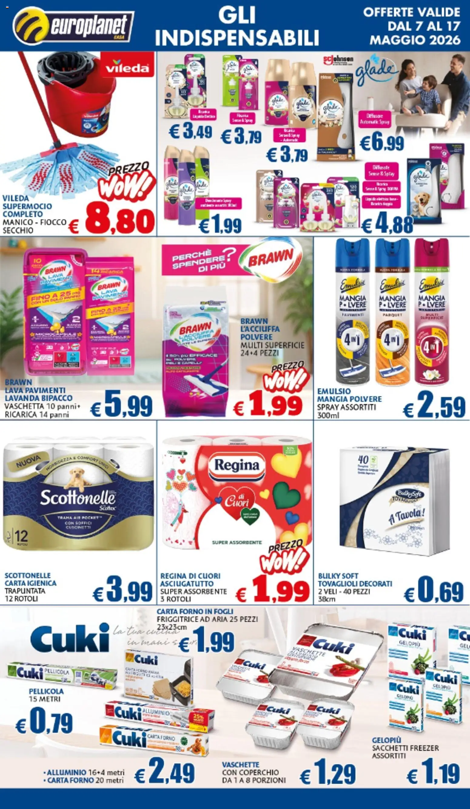 Volantino Europlanet Casa del 07.05.2026 | Pagina: 8 | Prodotti: Forno, Pellicola, Carta forno, Vaschette