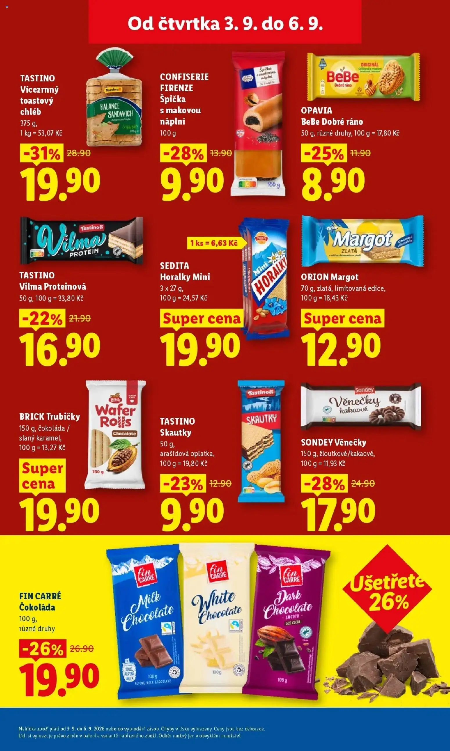 Lidl leták od 03.09.2026 - Nový akční leták | Strana: 21 | Produkty: Toastový chléb, Horalky, Věnečky, Protein