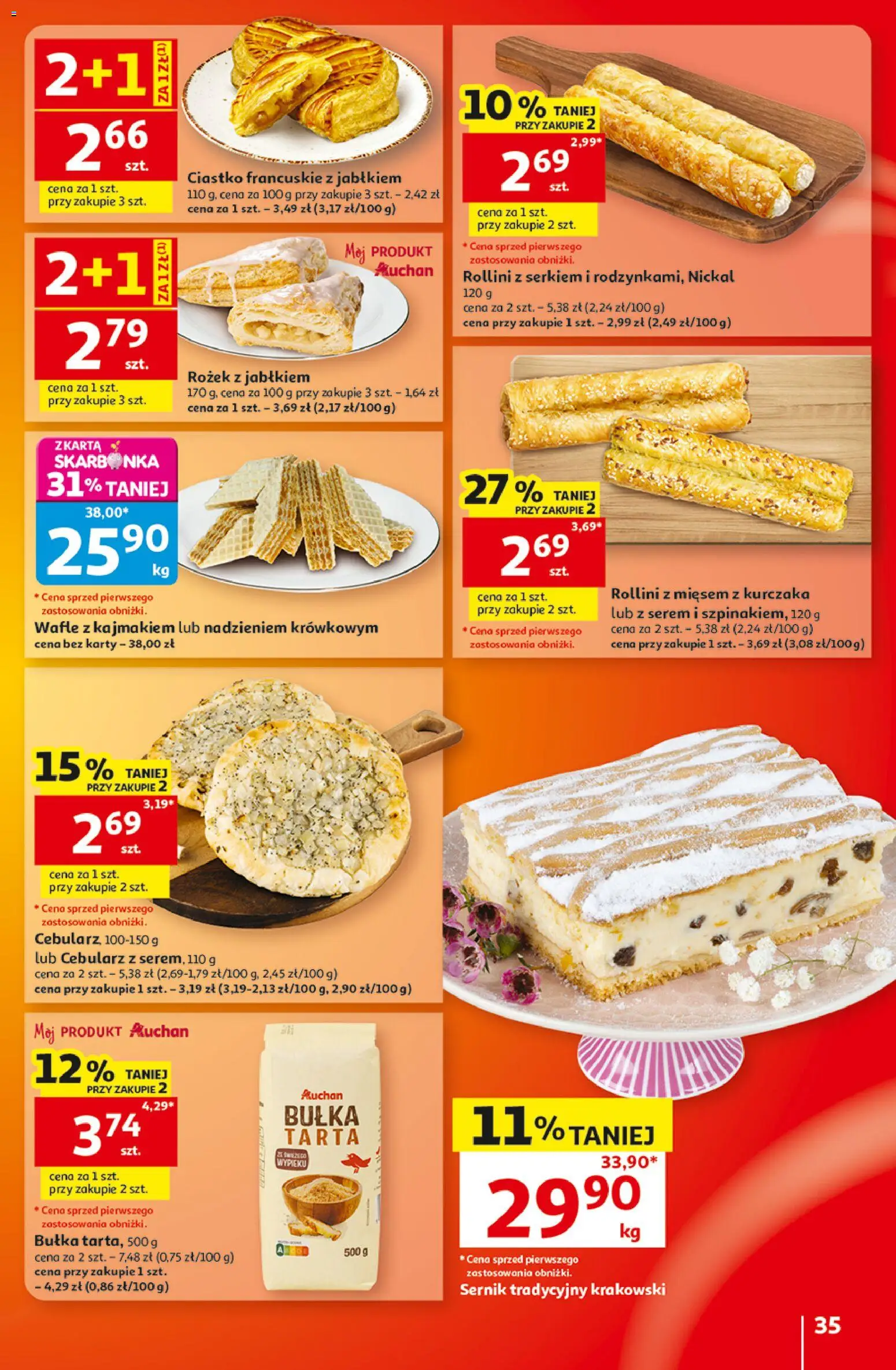Auchan gazetka - 30 Lat Hipermarket od 20.08.2026 | Strona: 35 | Produkty: Serem, Wafle, Bułka