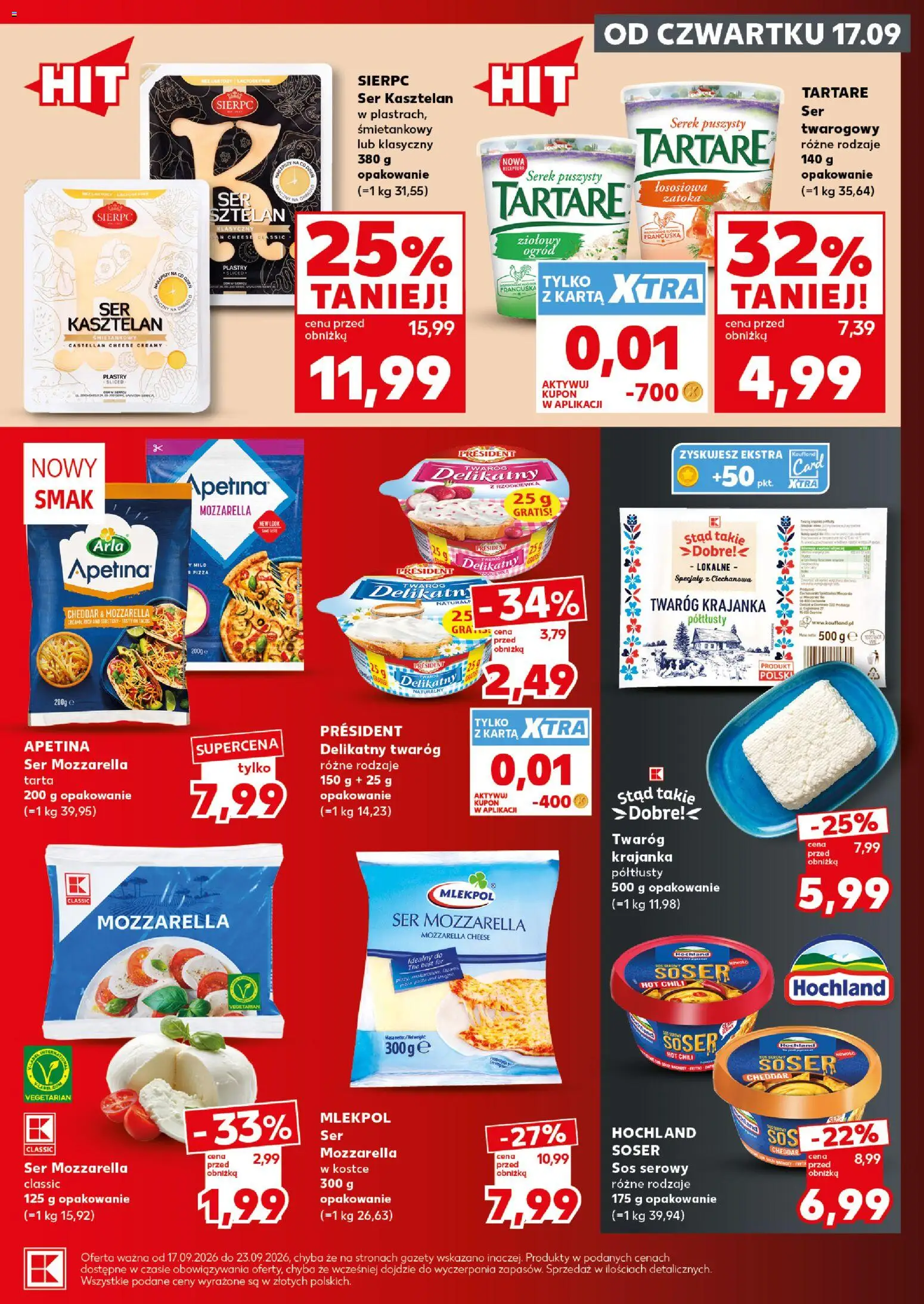 Kaufland Polsko leták - Mocny start od 21.09.2026 | Strana: 19 | Produkty: Pizza, Mozzarella, Cheddar