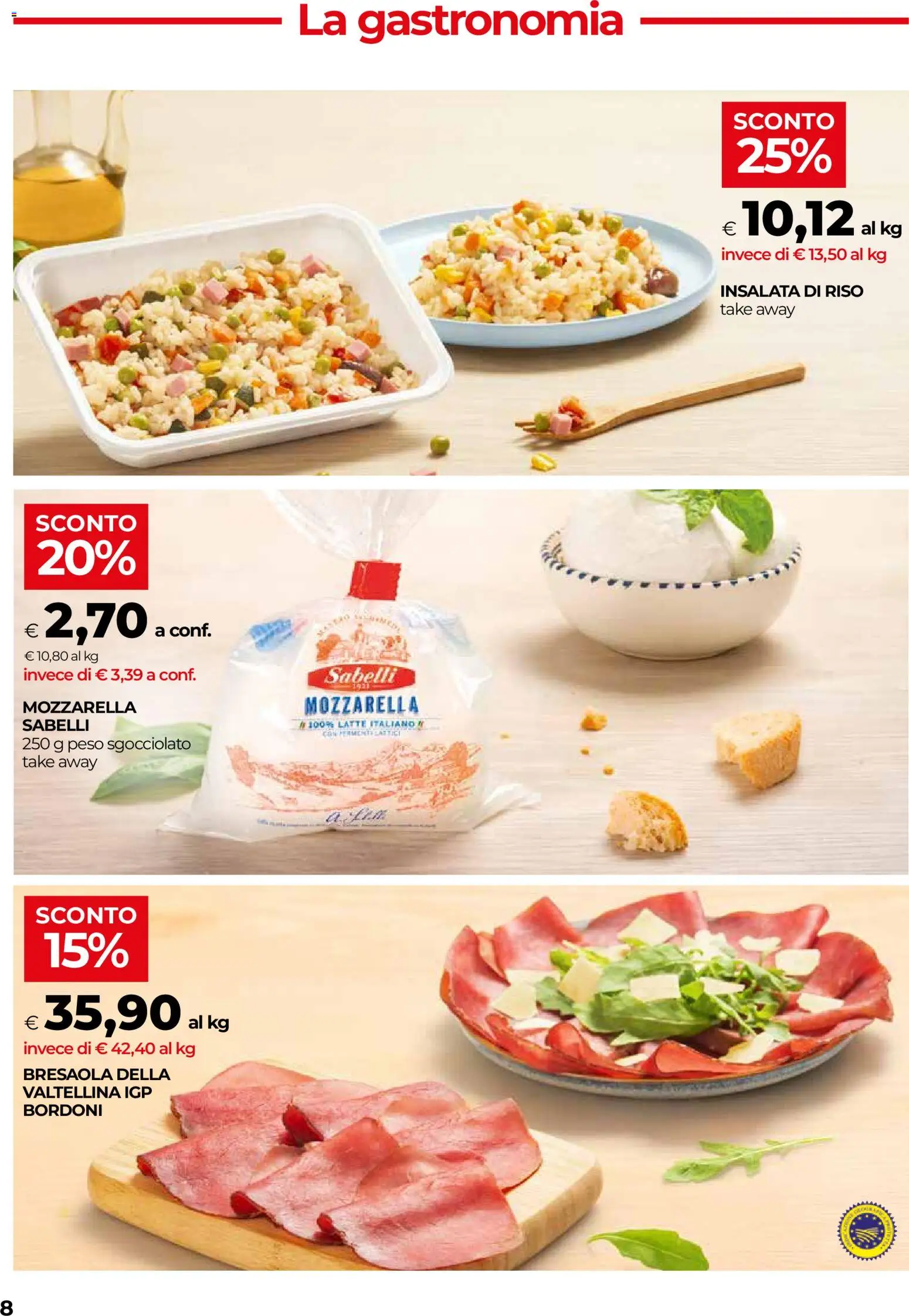 Volantino COOP del 03/09/2026 | Pagina: 8 | Prodotti: Riso, Bresaola, Insalata, Insalata di riso