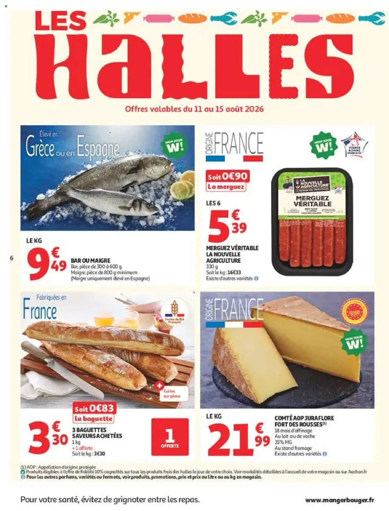 {H1} | Page: 6 | Produits: Merguez, Comté aop, Lait, Fromage