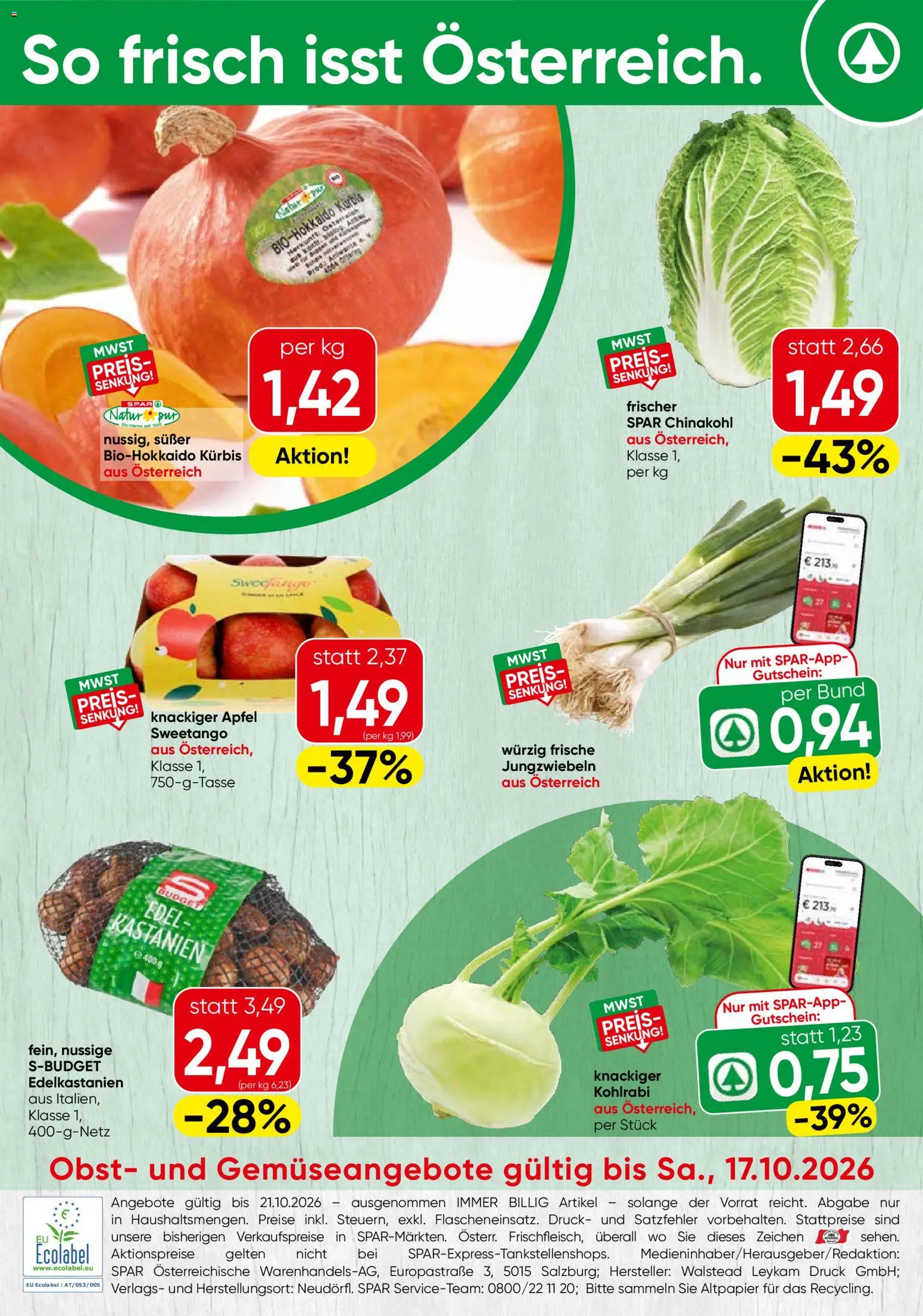 Spar Flugblatt gültig ab 15.10.2026 | Seite: 16