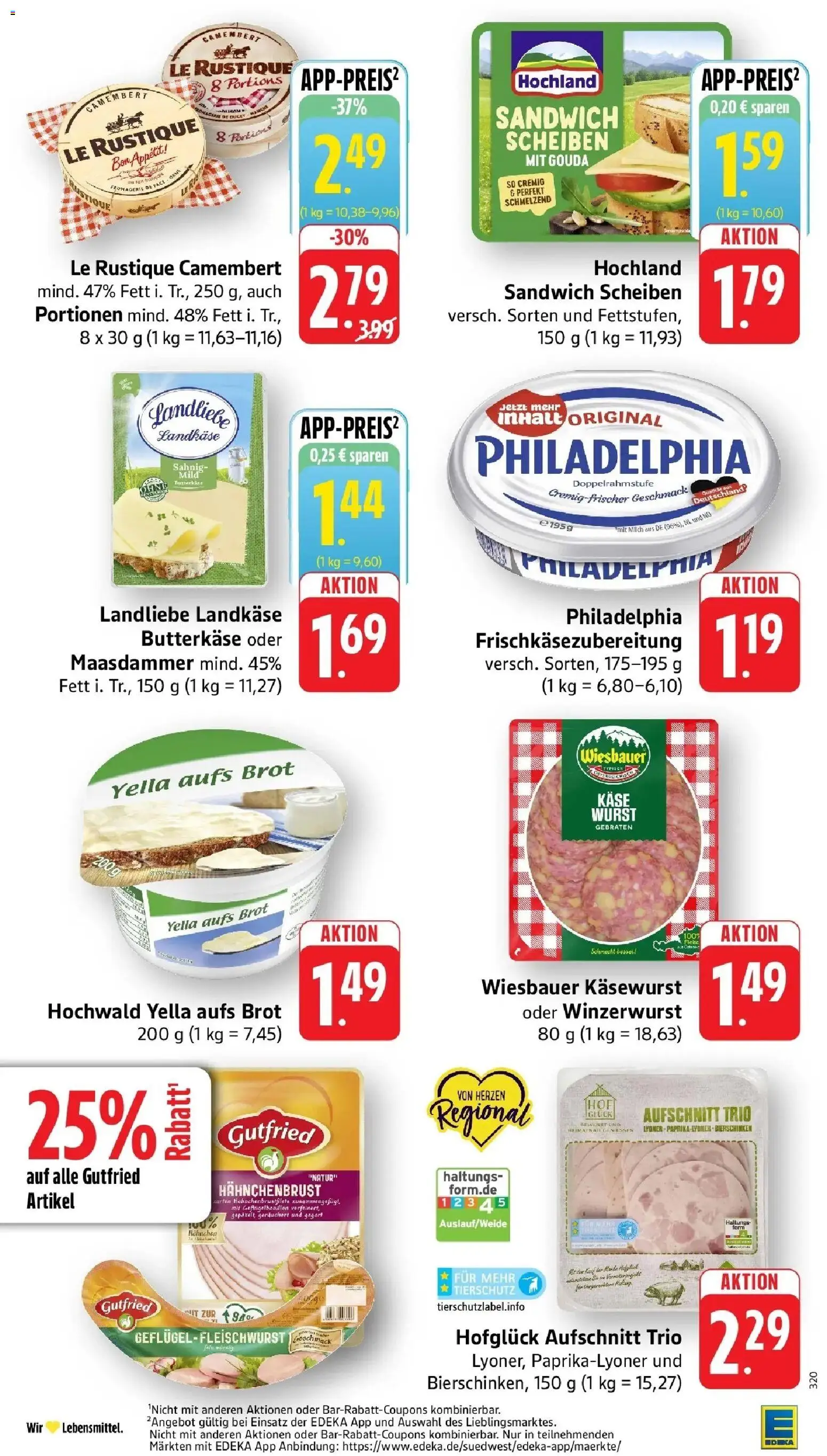 Edeka Prospekt Eppstein (ab 05.10.2026) » Angebote Online | Seite: 16 | Produkte: Milch, Gouda, Wurst, Brot