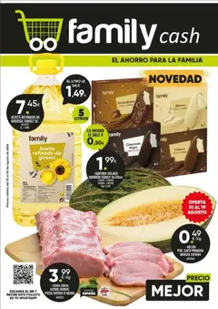 Vista previa Family Cash folleto válido desde el 10/08/2026 | Página: 1 | Productos: Melón, Nata, Cerdo, Vainilla