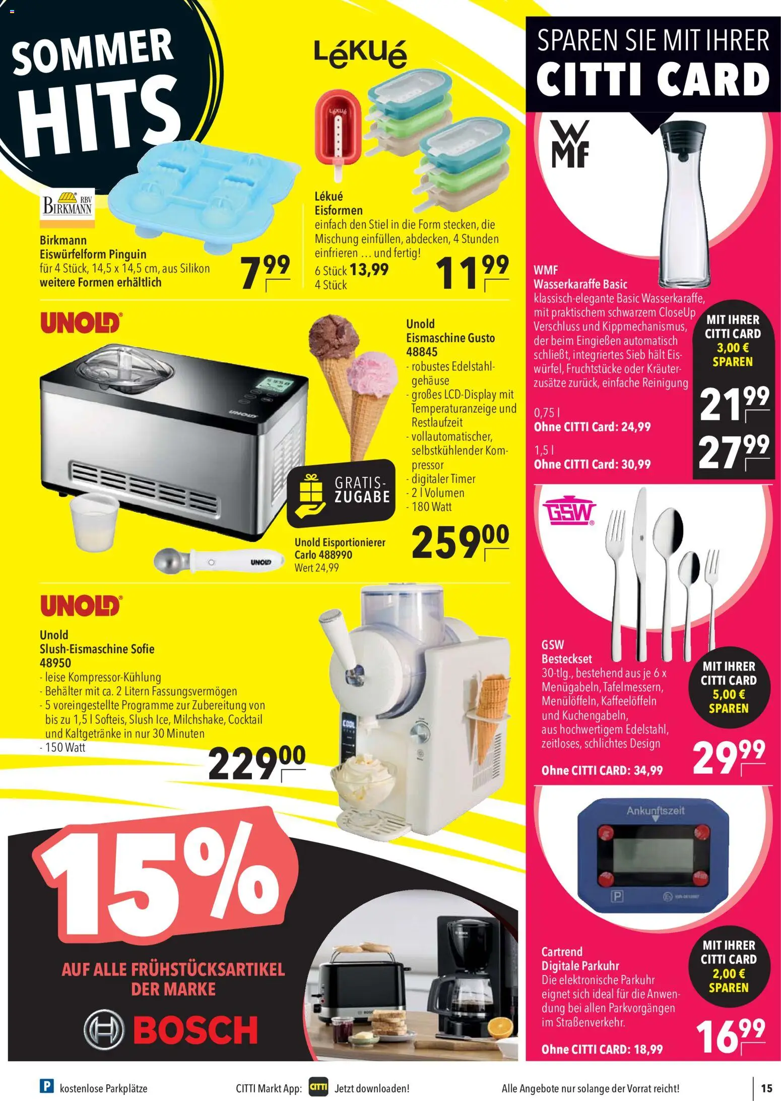 CITTI Markt Prospekt – gültig ab 15.07.2026 | Seite: 17 | Produkte: Bosch, Eis
