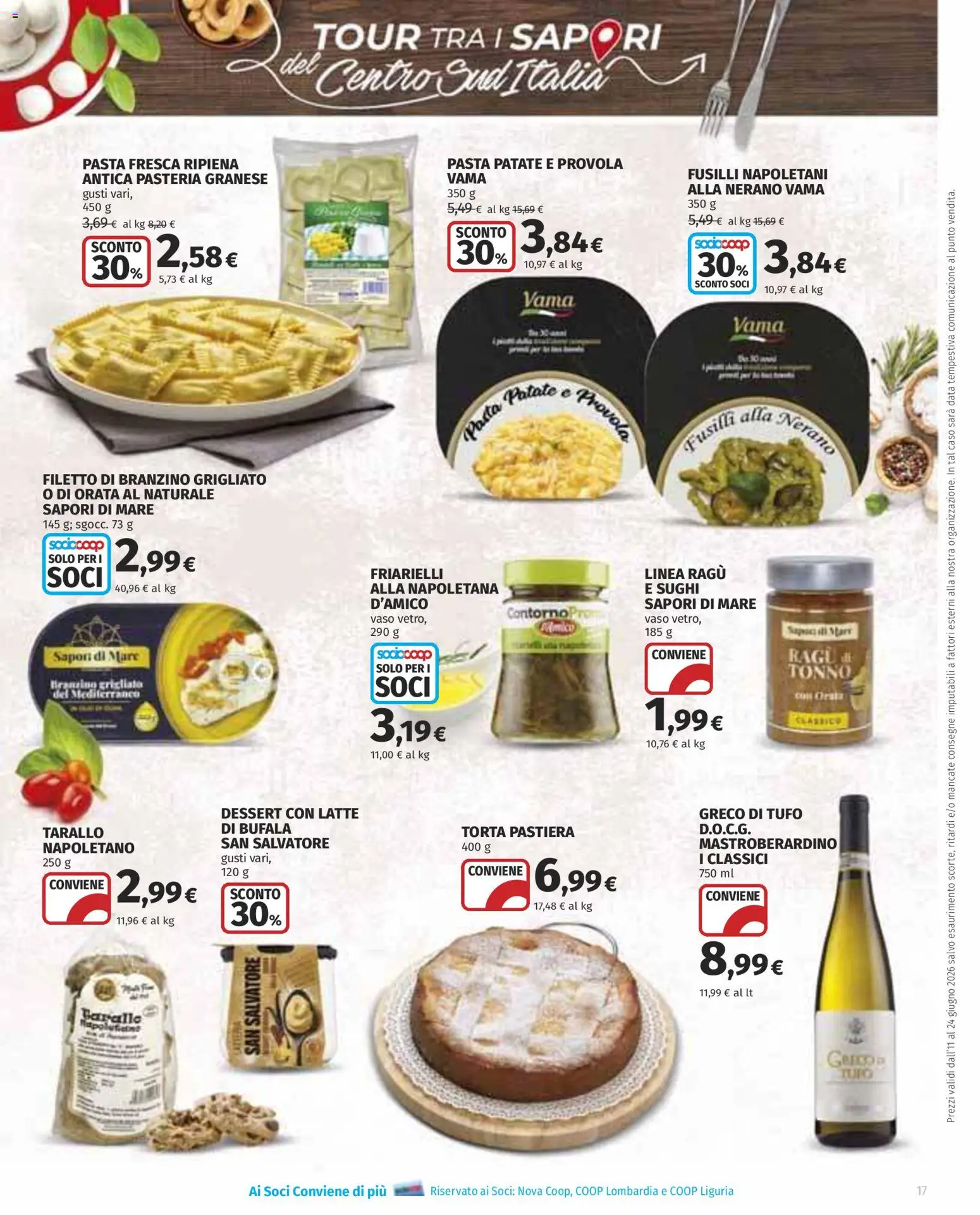 Volantino COOP del 11.06.2026 | Pagina: 17 | Prodotti: Patate, Branzino, Ragú, Torta