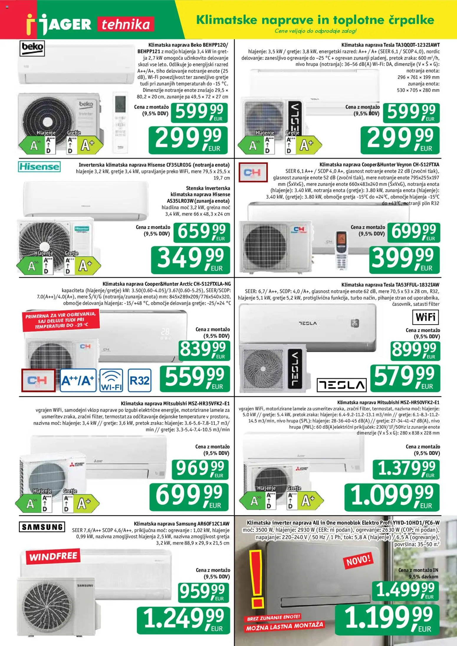 Novi Jager katalog ponudbe – veljaven od 27.05.2026 | Stran: 14 | Izdelki: Klimatska naprava, Termostat