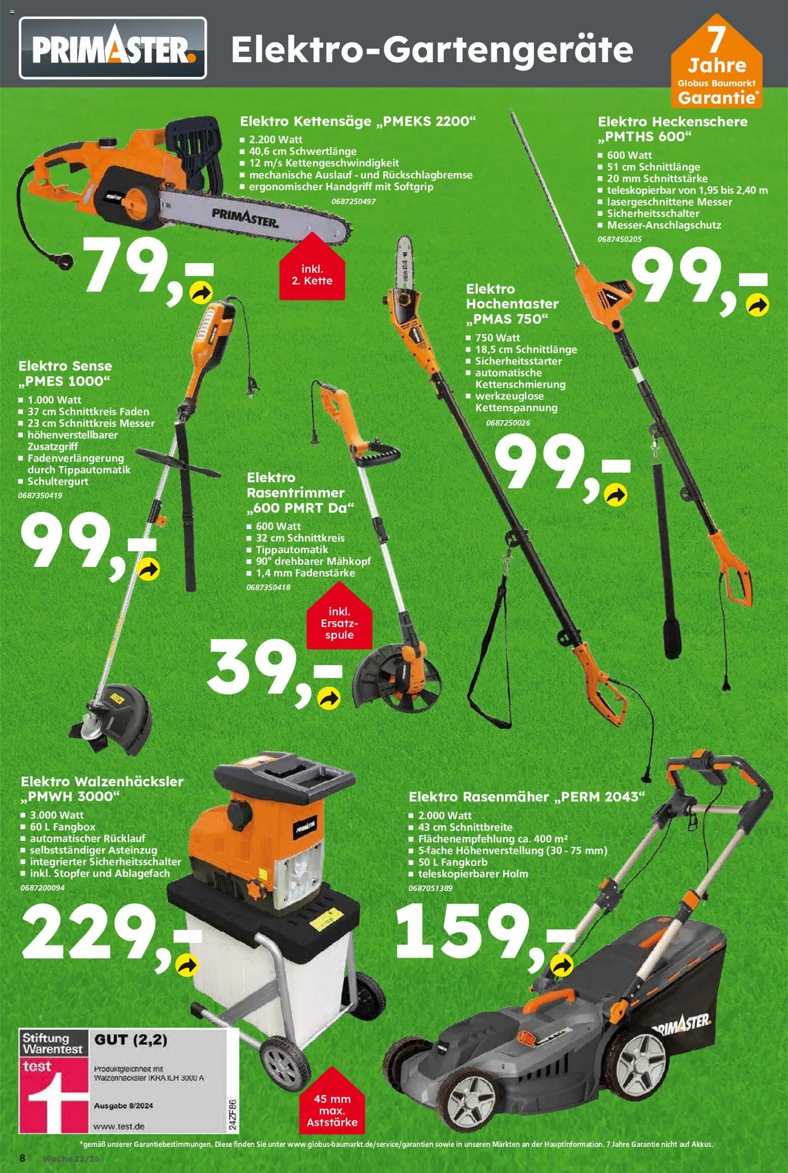 Globus Baumarkt Prospekt Saarbrücken – gültig ab 26.05.2026 | Seite: 8 | Produkte: Rasenmäher