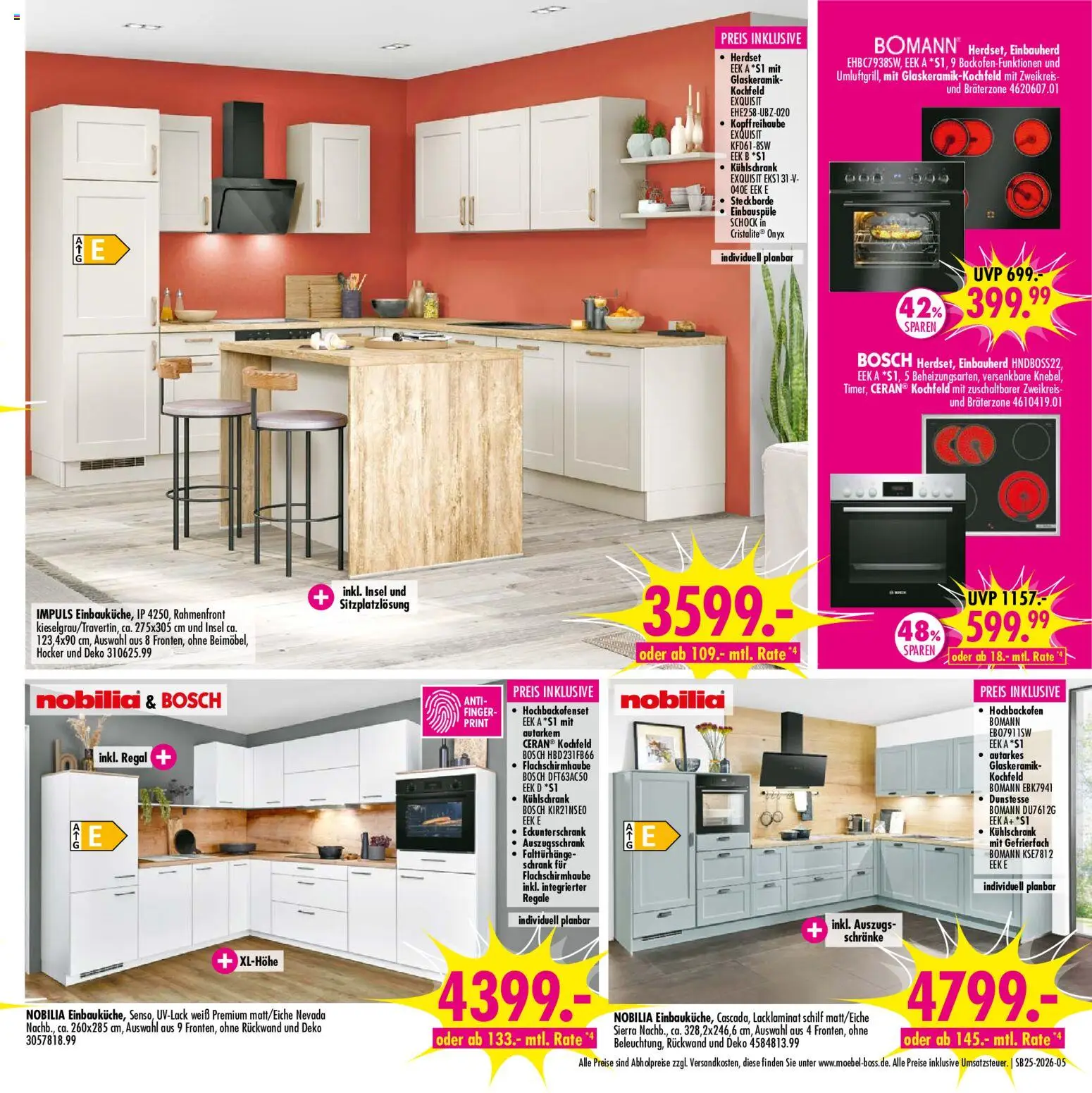 SB Möbel Boss Prospekt – gültig ab 13.06.2026 | Seite: 5 | Produkte: Bosch, Regal, Schrank, Kochfeld