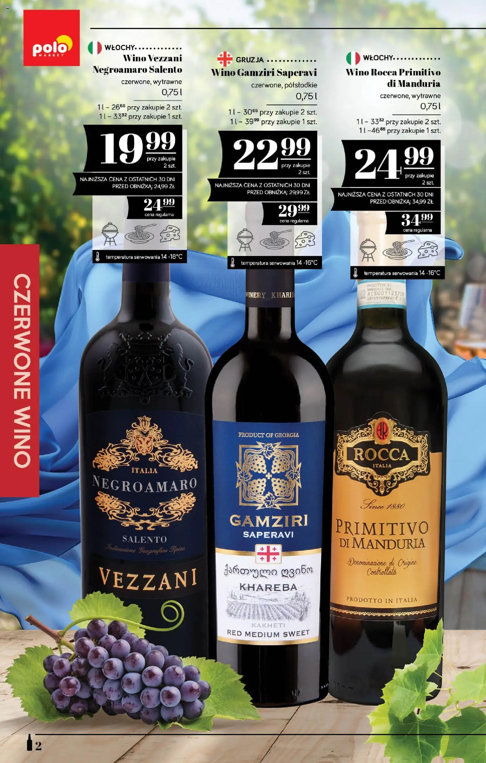 POLOmarket katalog - Alkoholi od 10.09.2026 | Strona: 2 | Produkty: Czerwone wino, Wino Primitivo, Primitivo, Wino