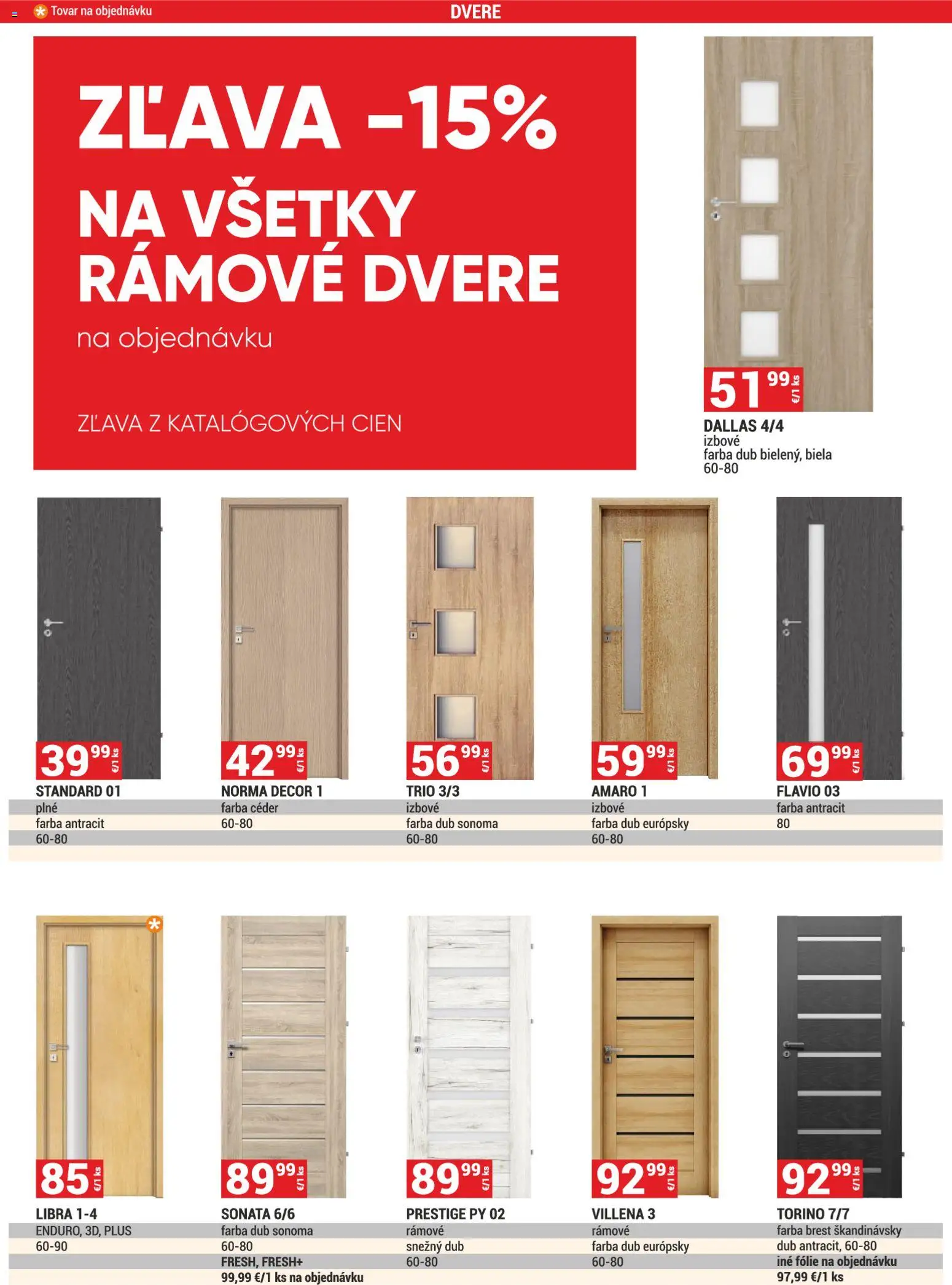Nové Merkury Market akcie – leták je platný od 01.04.2026 | Strana: 26 | Produkty: Dvere