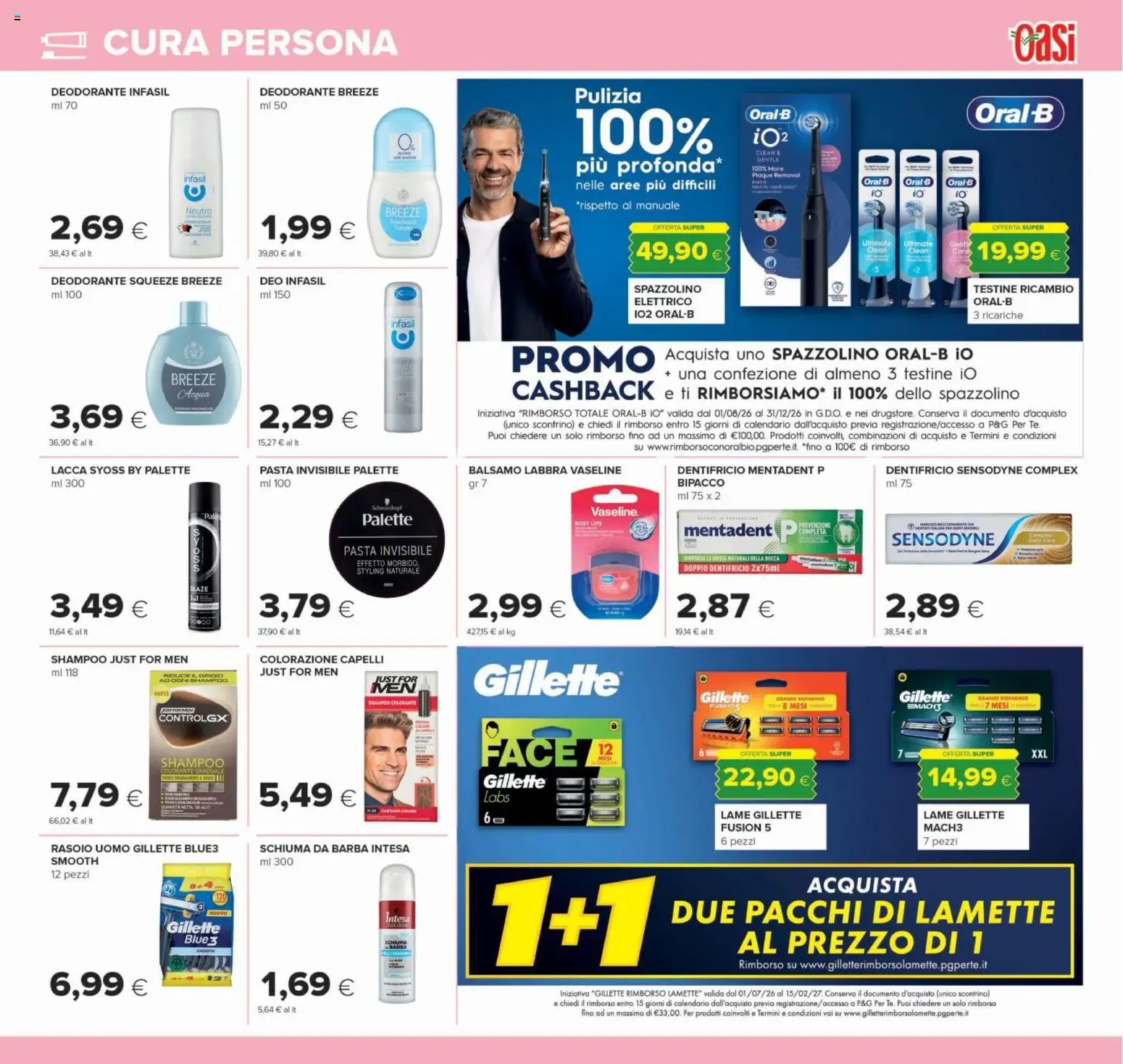Volantino Oasi del 22/10/2026 | Pagina: 27 | Prodotti: Schiuma da barba, Dentifricio, Spazzolino, Colorazione capelli