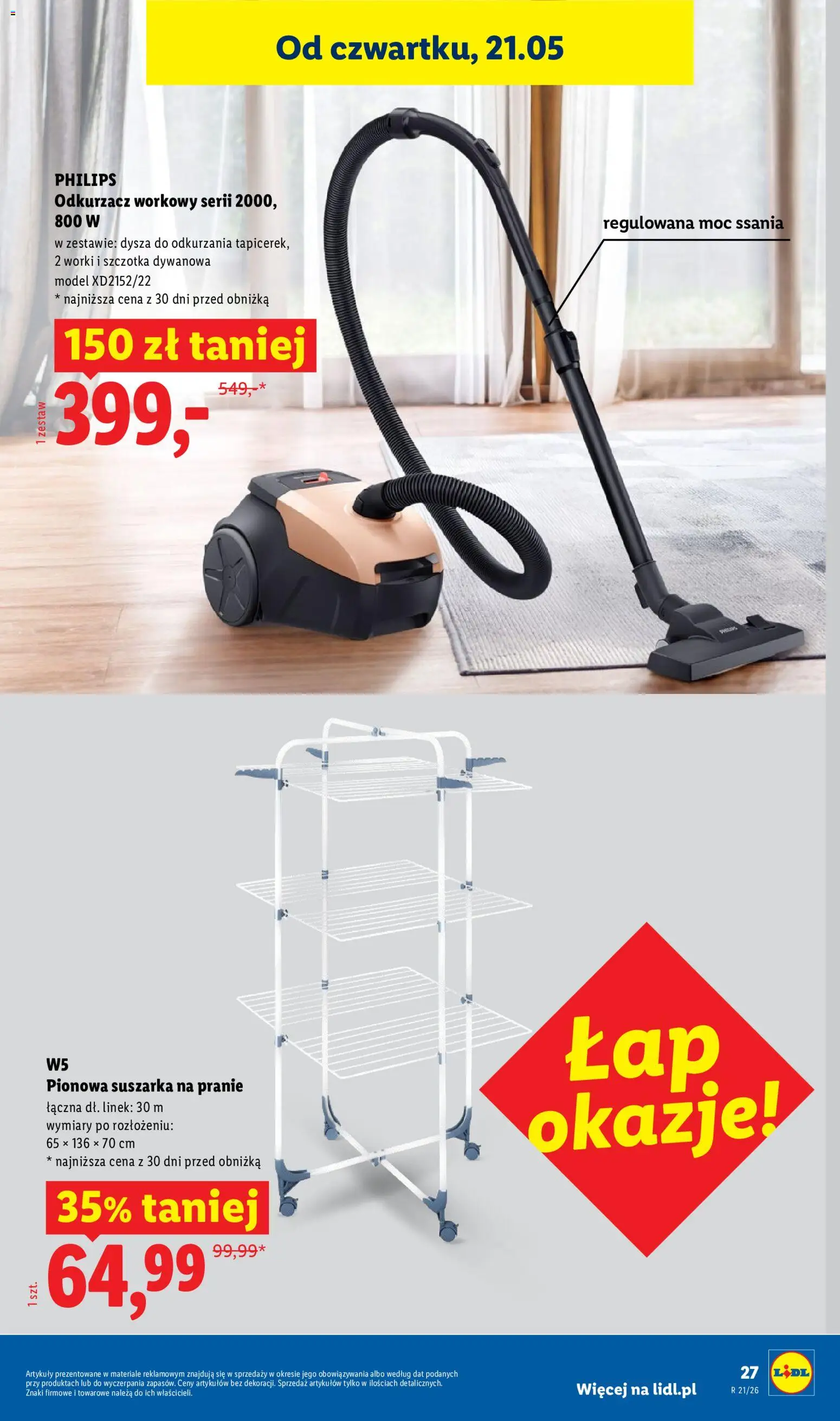 Lidl Katalog od 18.05.2026 | Strona: 31 | Produkty: Suszarka na pranie, Suszarka, Cleaner, Szczotka