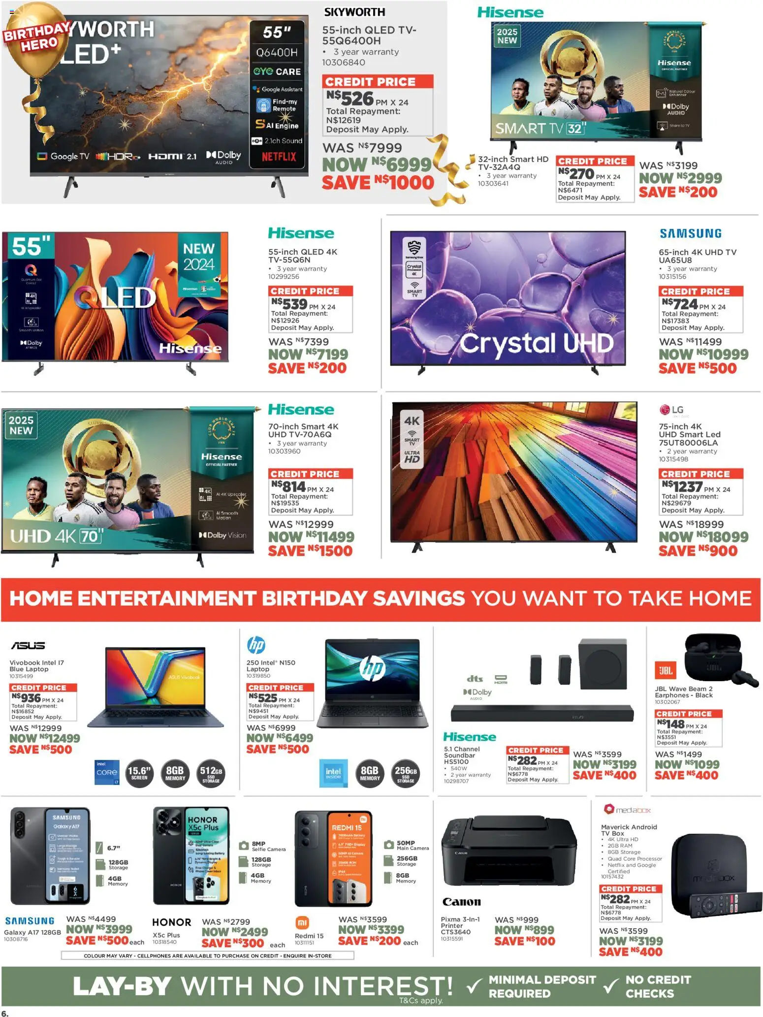 New House and Home catalogue – valid from 13.04.2026 | Page: 6 | Products: Printer, Audio, Battery, Soundbar