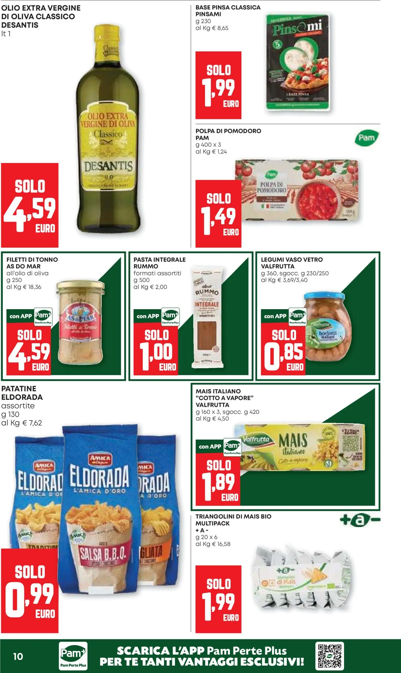 Volantino PAM del 10/09/2026 | Pagina: 10 | Prodotti: Tè, Rummo, Pasta, Mais
